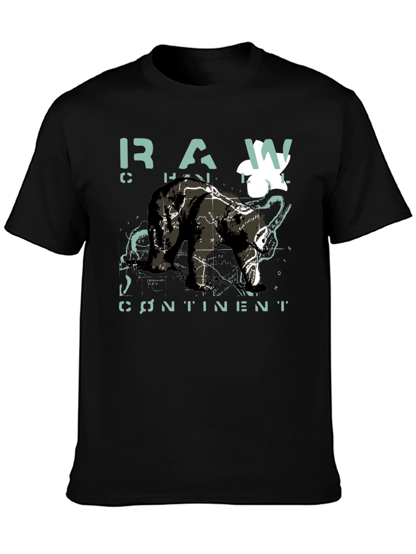 Raw Continent Bear Graphic T-Shirt