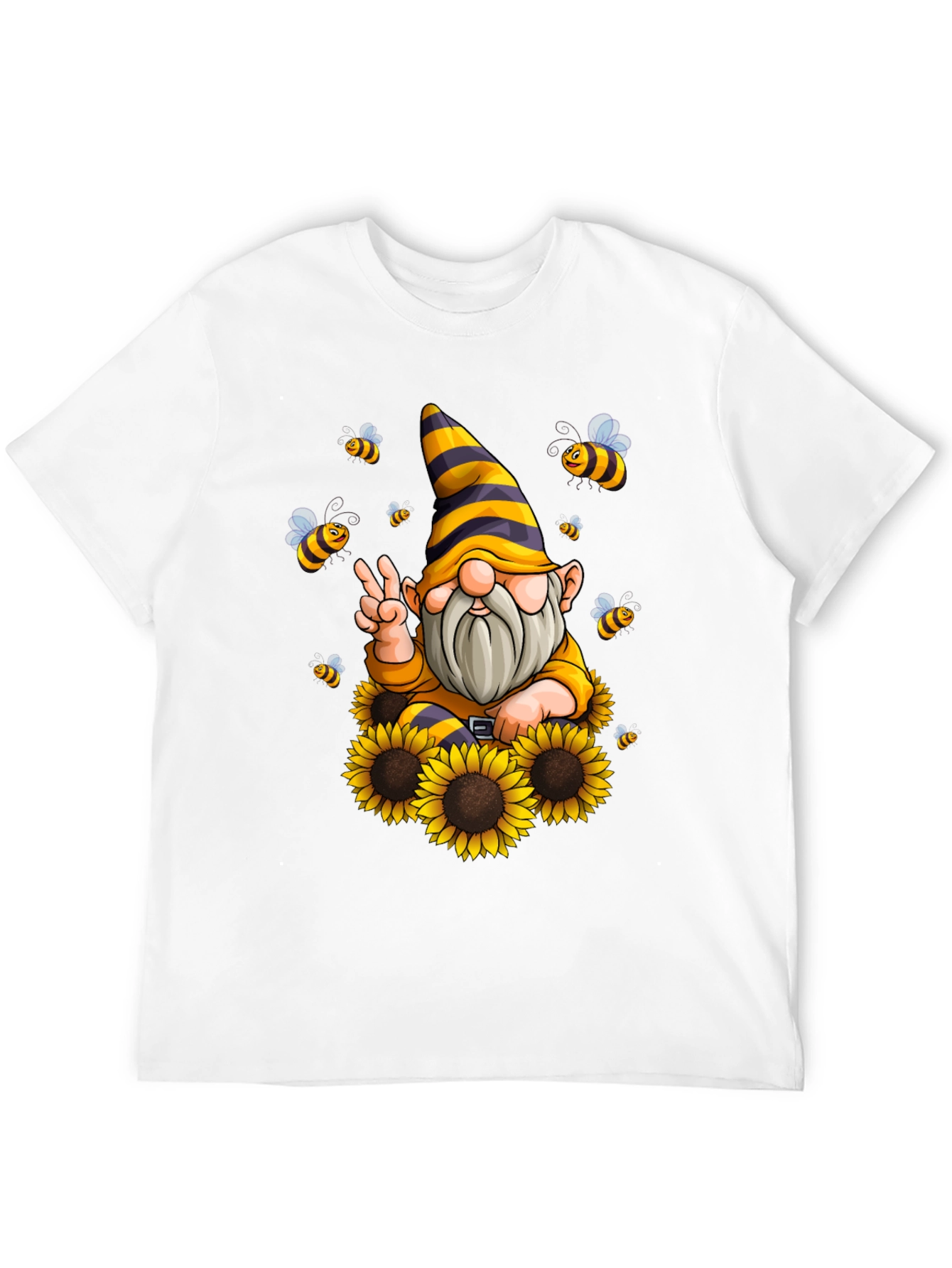 Sunflower Gnome T-Shirt - Bee Happy!