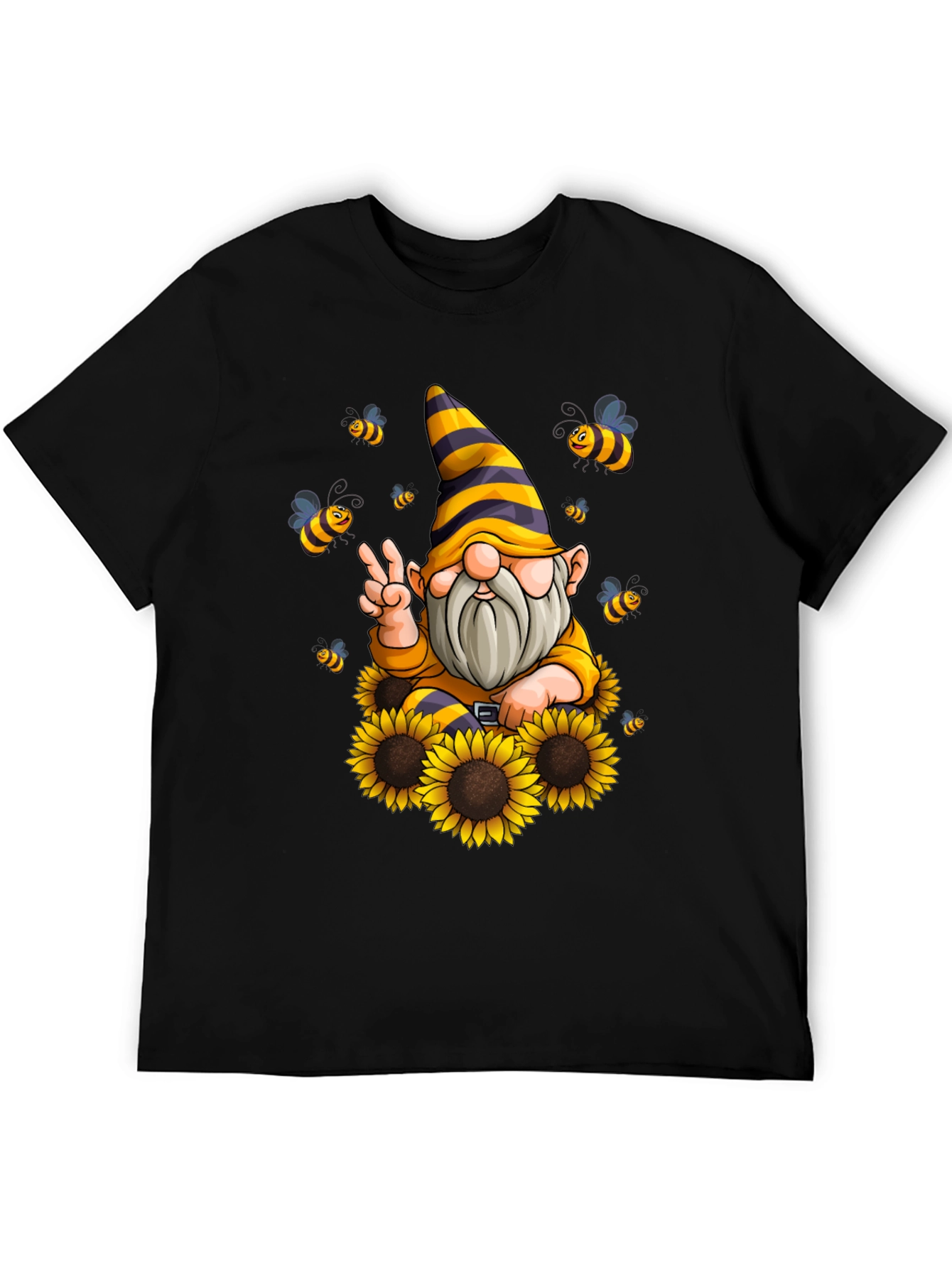 Sunflower Gnome T-Shirt - Bee Happy!