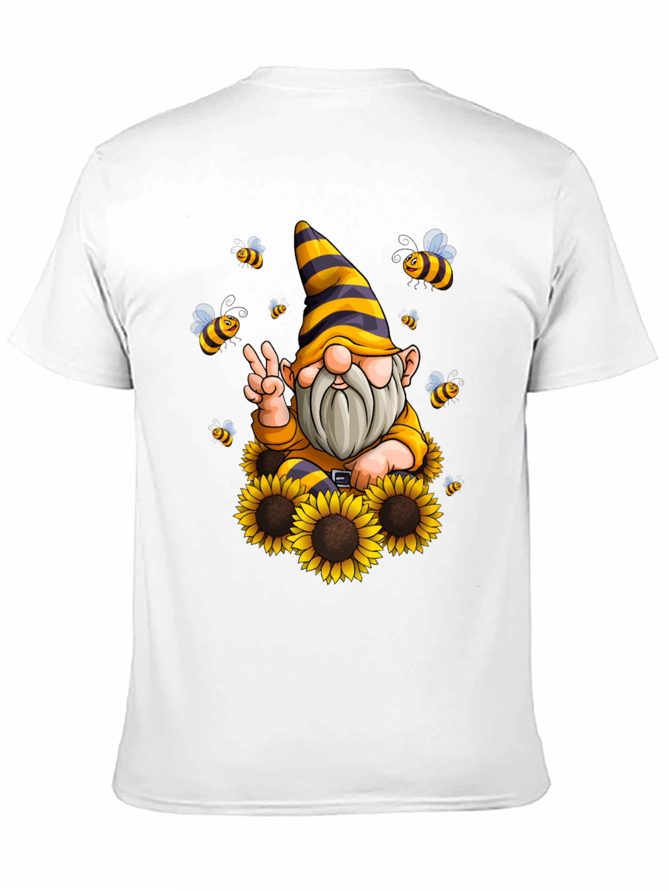 Sunflower Gnome T-Shirt - Bee Happy!