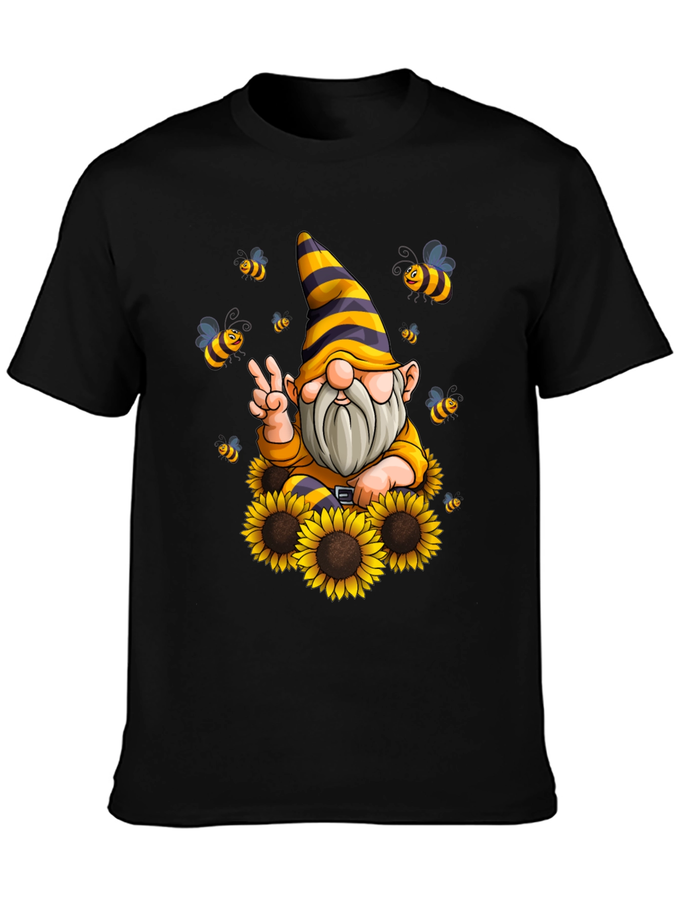 Sunflower Gnome T-Shirt - Bee Happy!