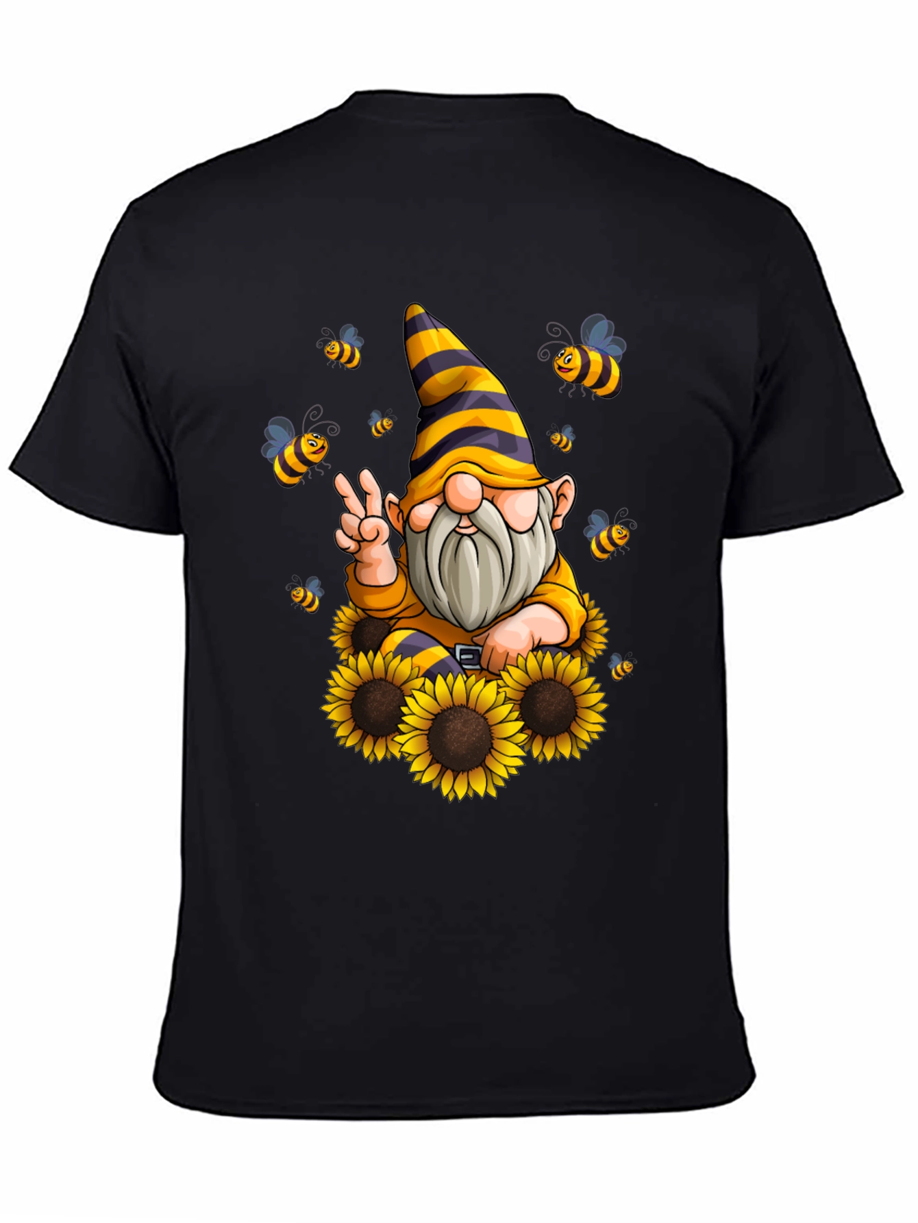 Sunflower Gnome T-Shirt - Bee Happy!