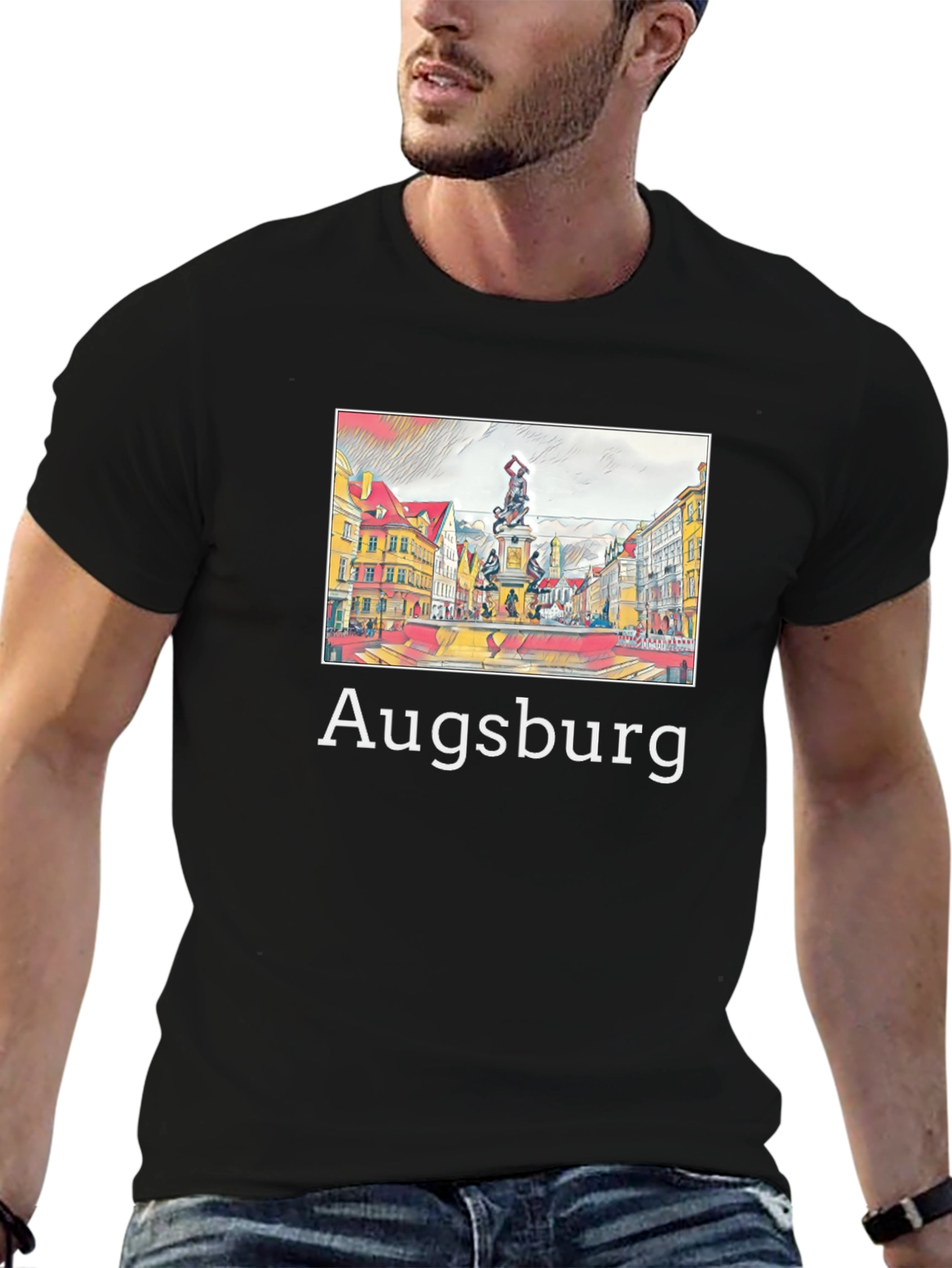 Augsburg Graphic Tee - Stylish Cityscape T-Shirt