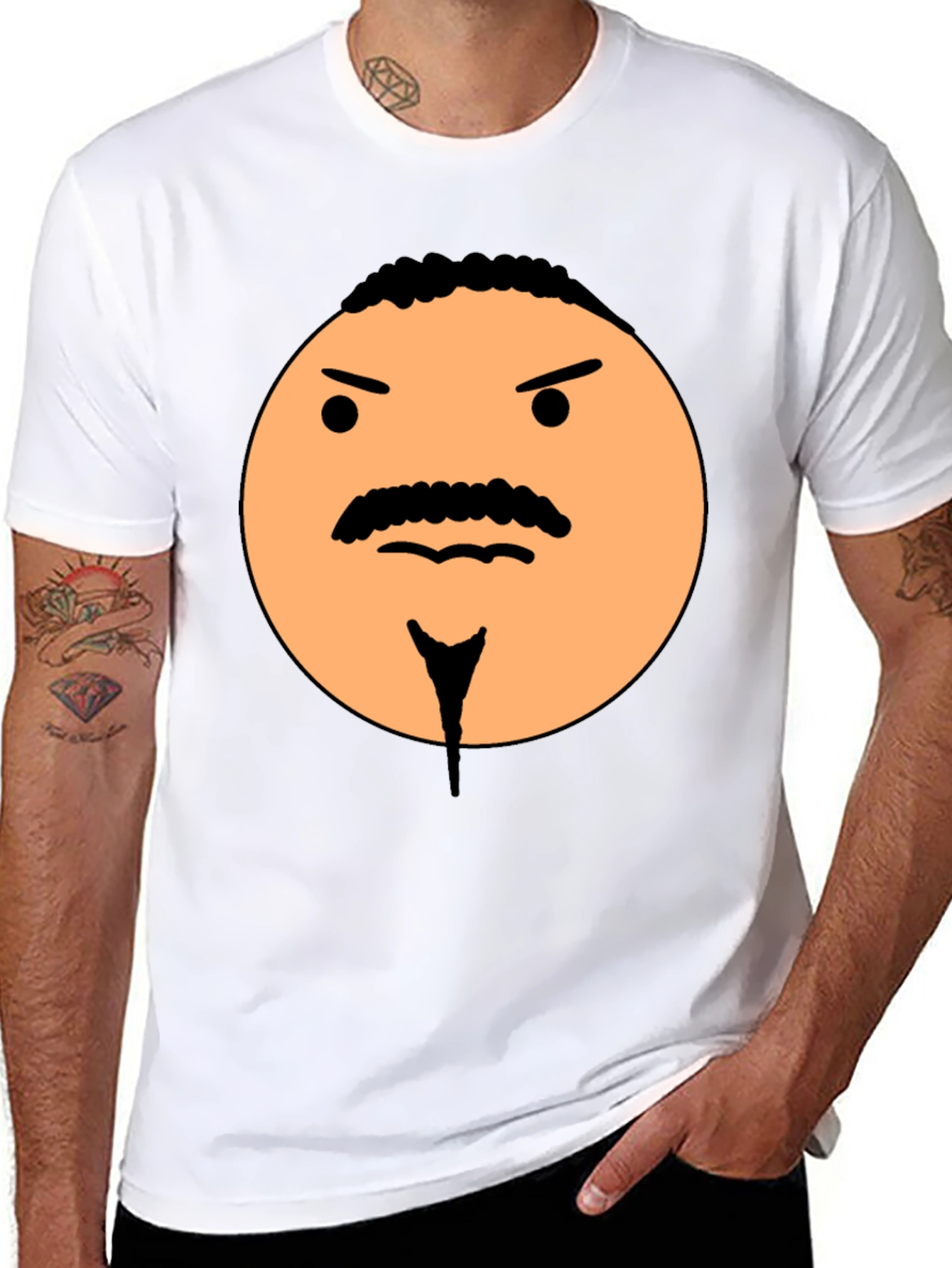 Funny Angry Face Graphic T-Shirt
