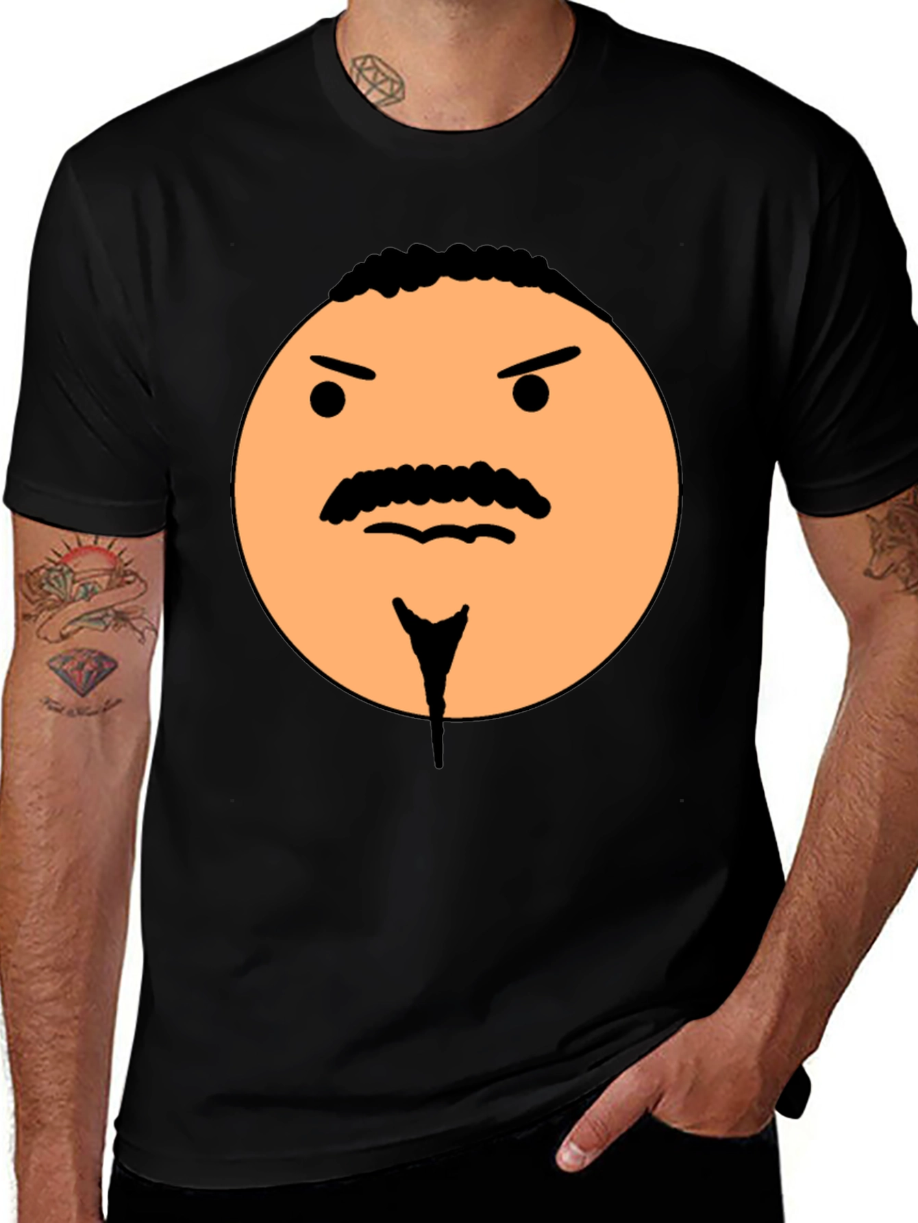 Funny Angry Face Graphic T-Shirt