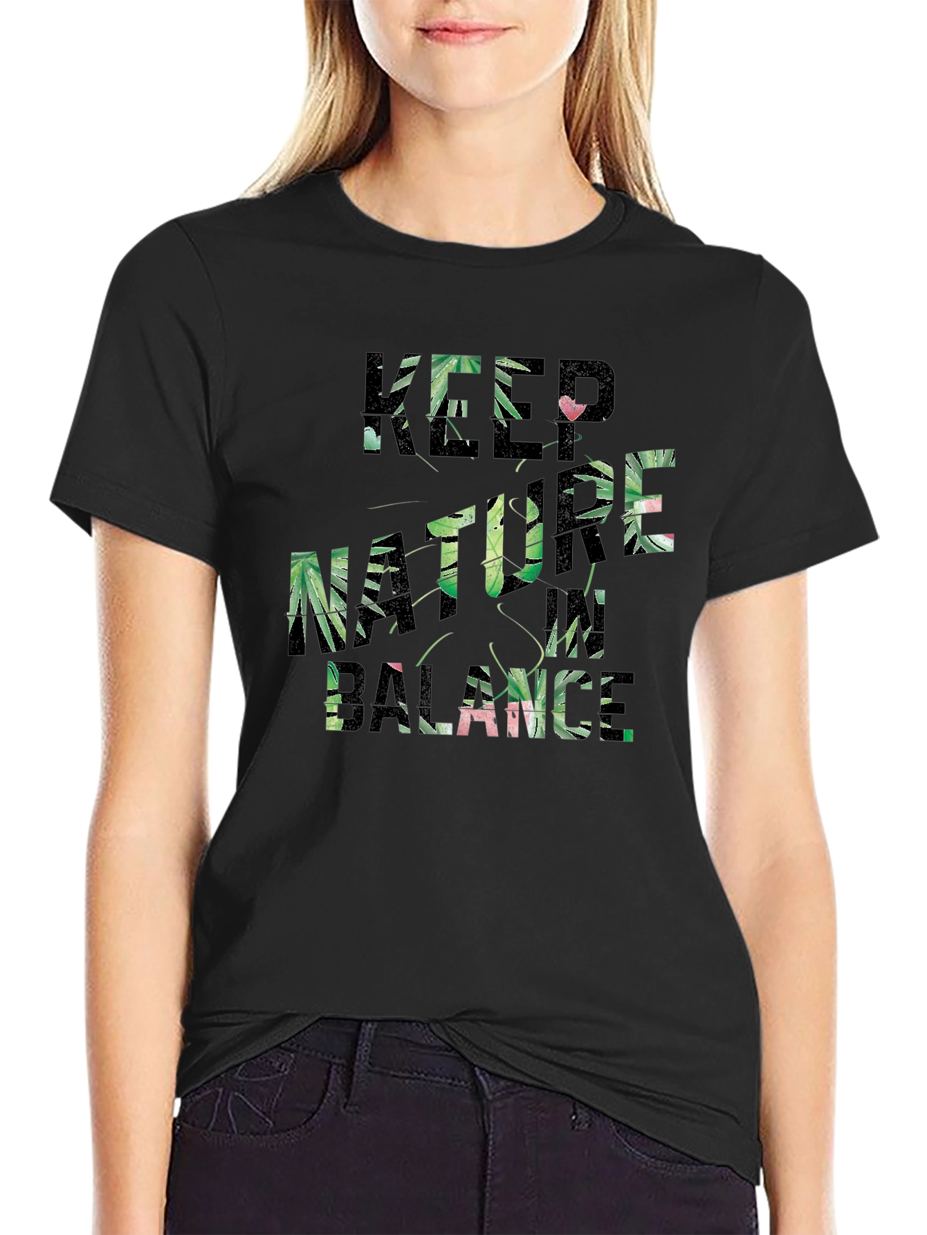 Keep Nature in Balance Graphic Tee - Black