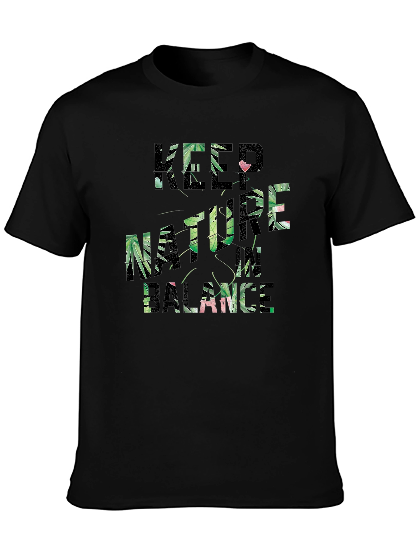 Keep Nature in Balance Graphic Tee - Black