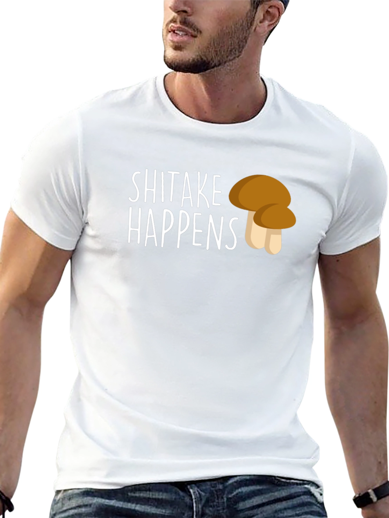 Shiitake Happens Funny T-Shirt