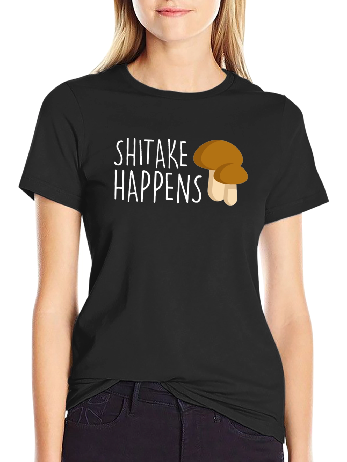 Shiitake Happens Funny T-Shirt
