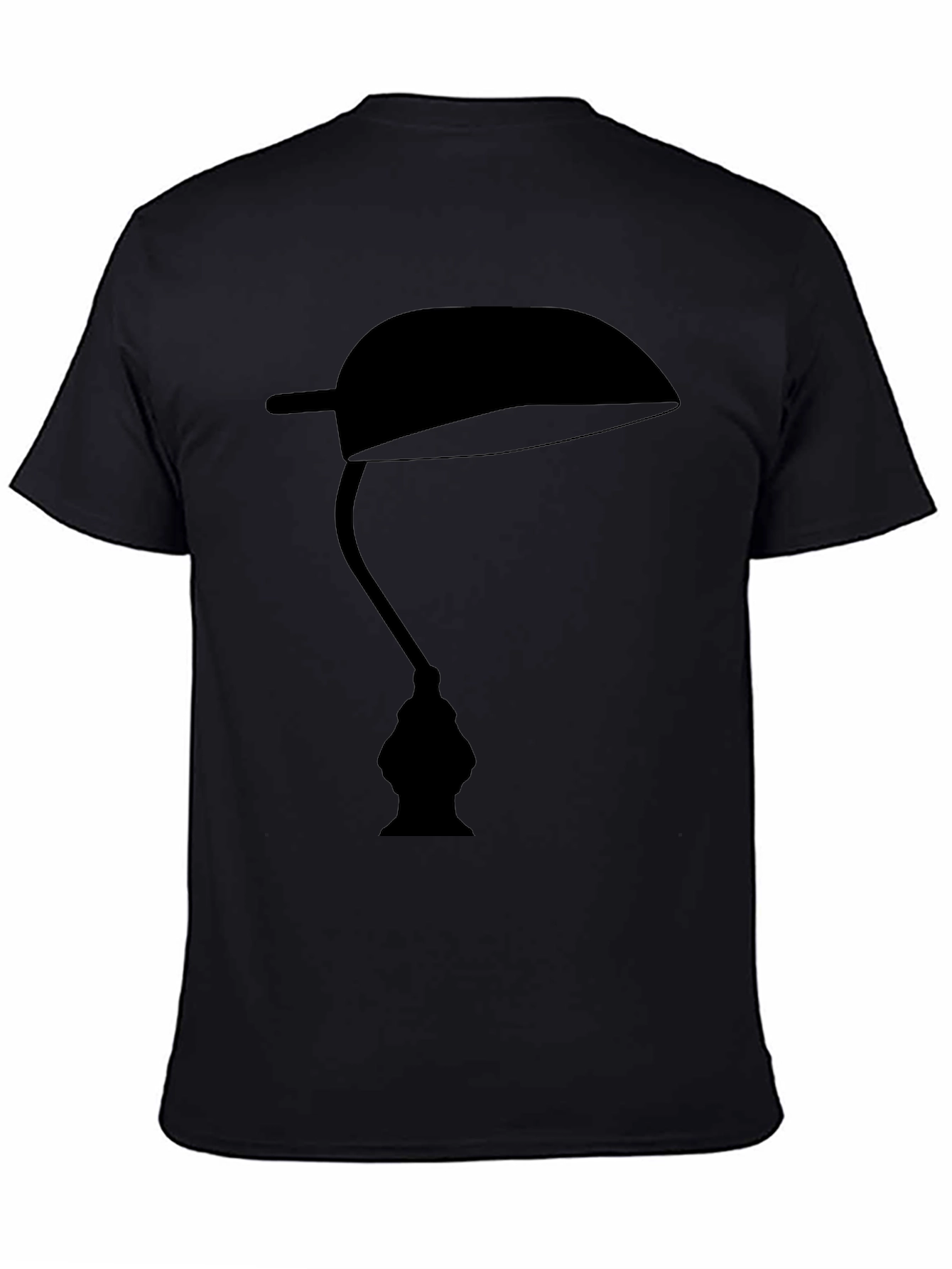 Optical Illusion Faces Lamp Black T-Shirt