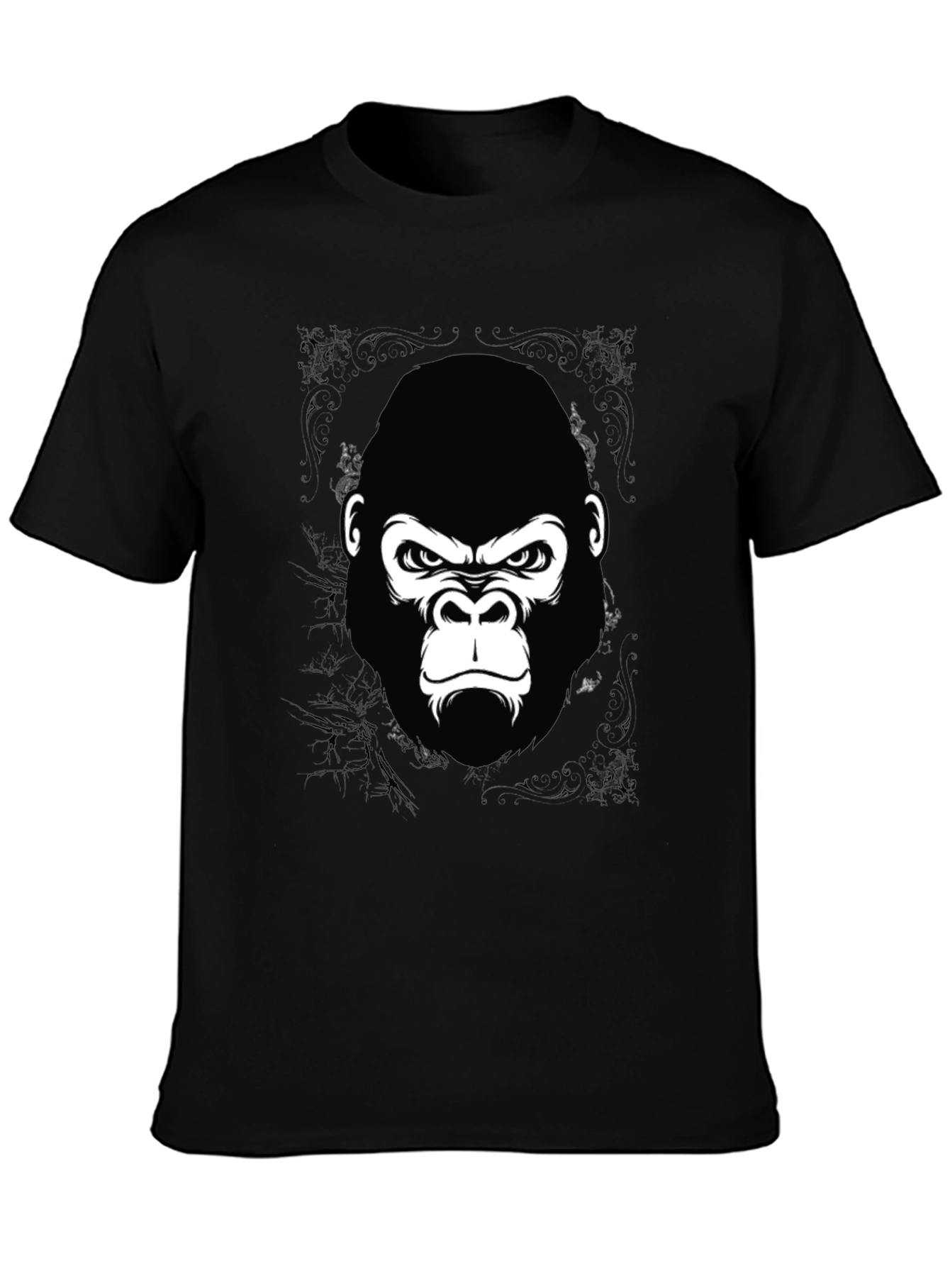 Gorilla Graphic Print Black T-Shirt for Men