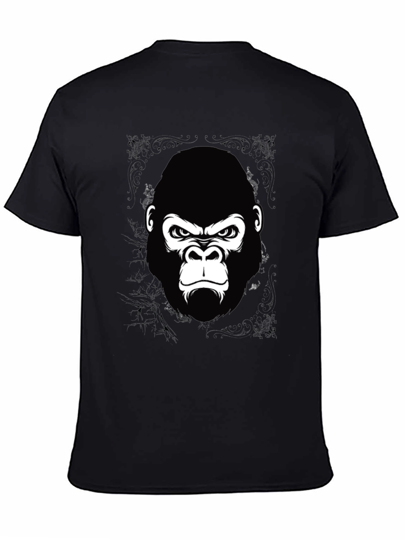 Gorilla Graphic Print Black T-Shirt for Men