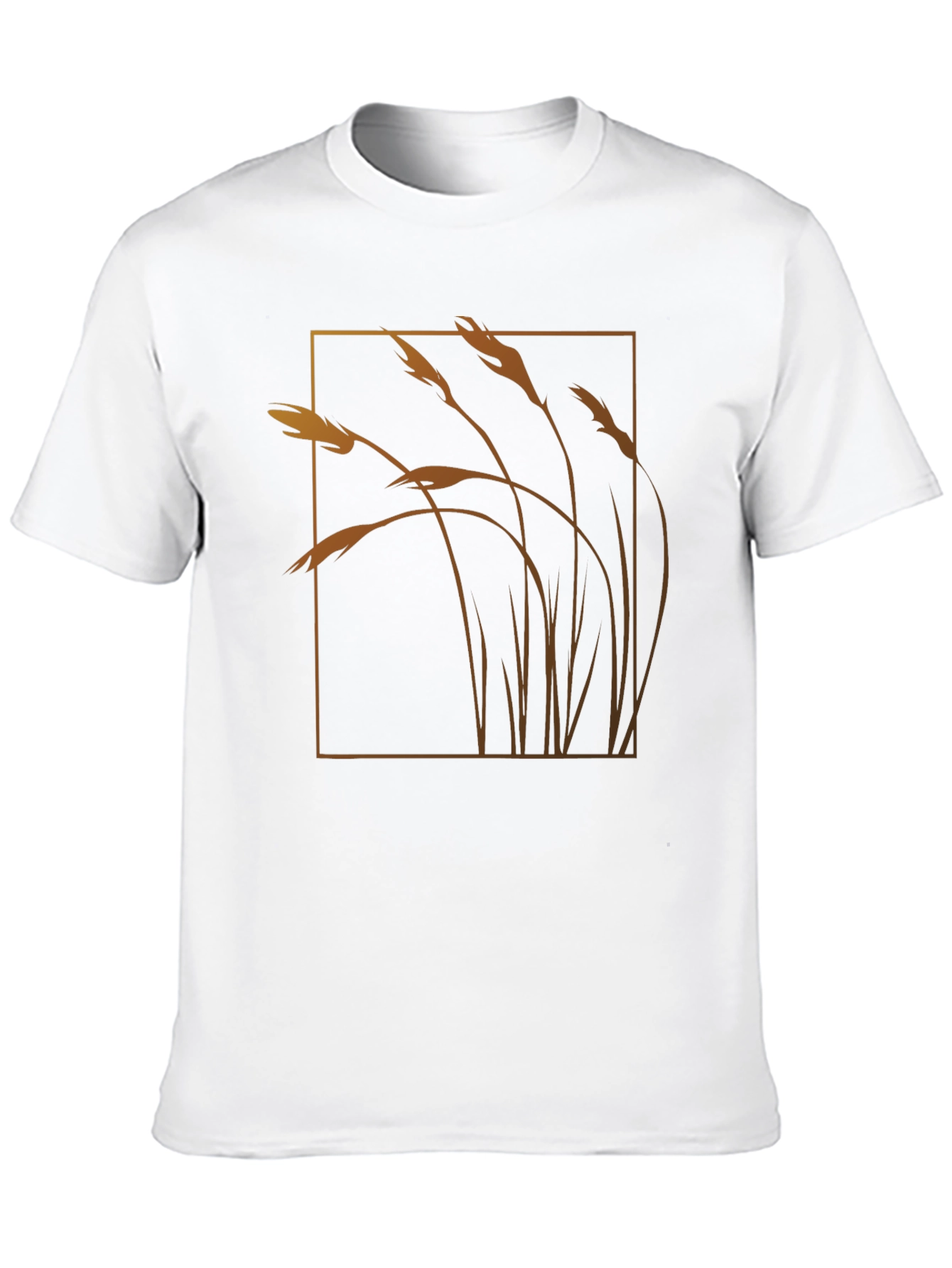 Wheat Field Graphic Tee - Black Cotton Blend