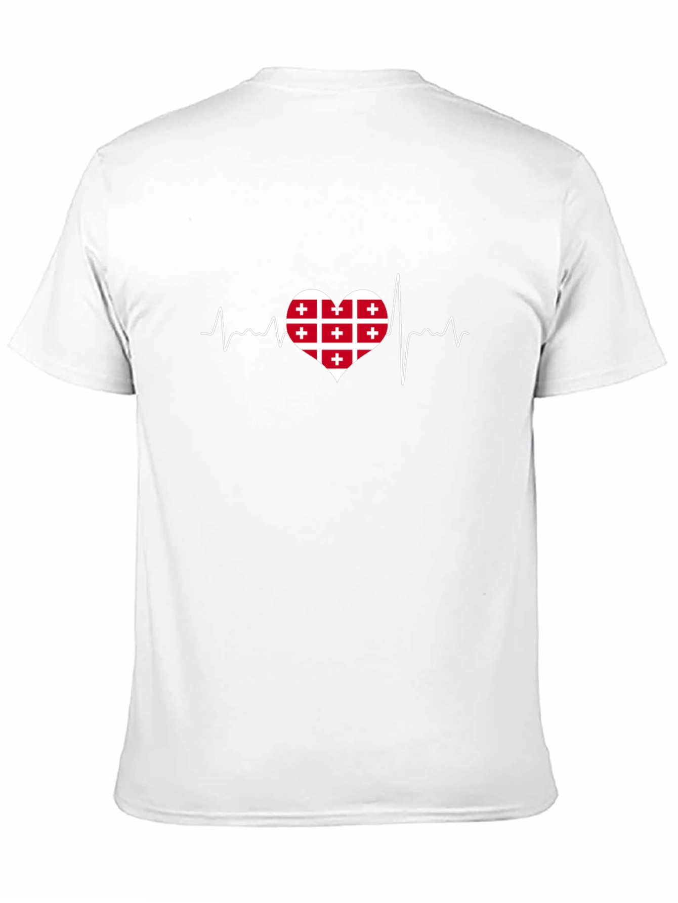 Georgian Flag Heartbeat T-Shirt