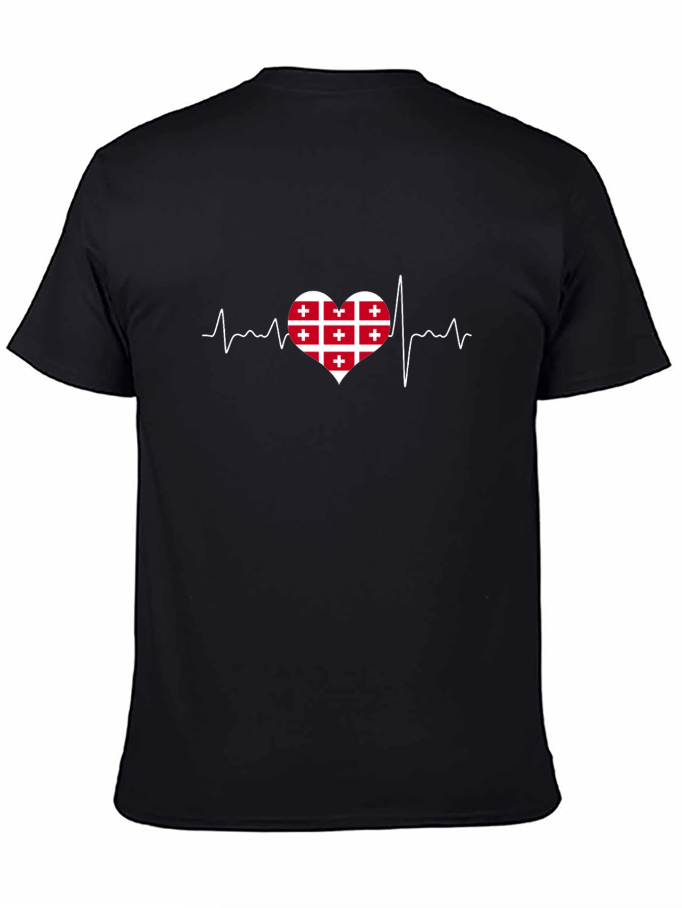 Georgian Flag Heartbeat T-Shirt