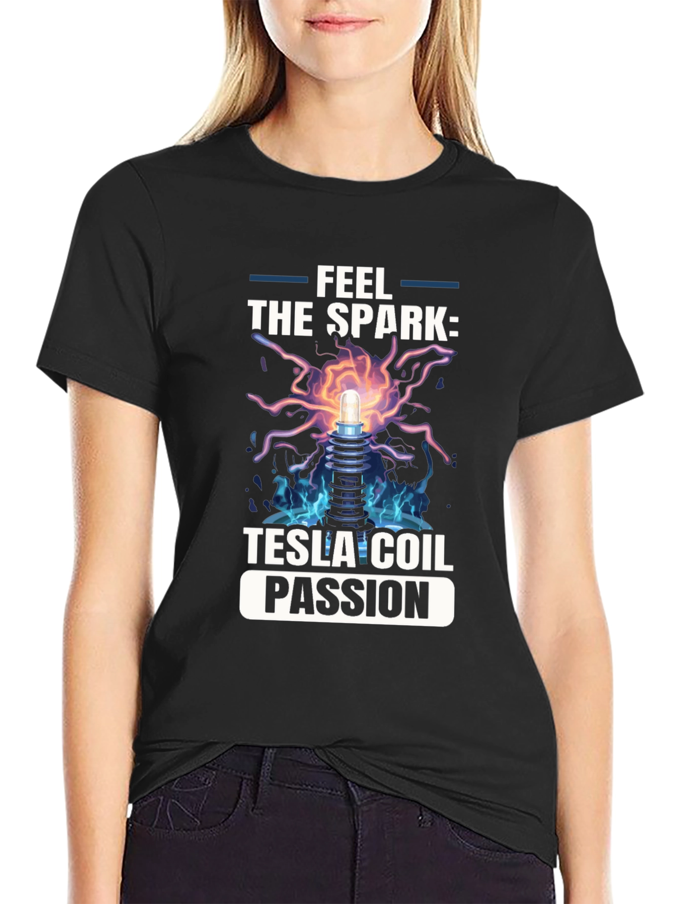 Feel the Spark: Tesla Coil Passion T-Shirt