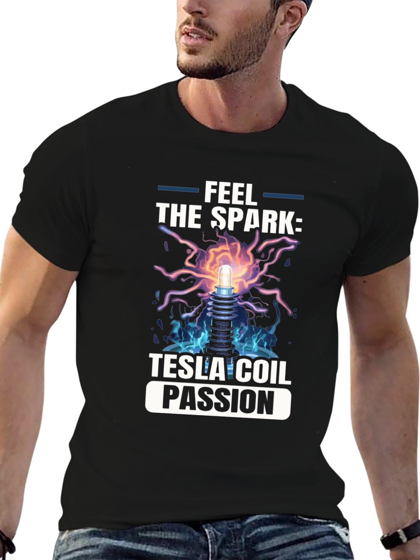 Feel the Spark: Tesla Coil Passion T-Shirt