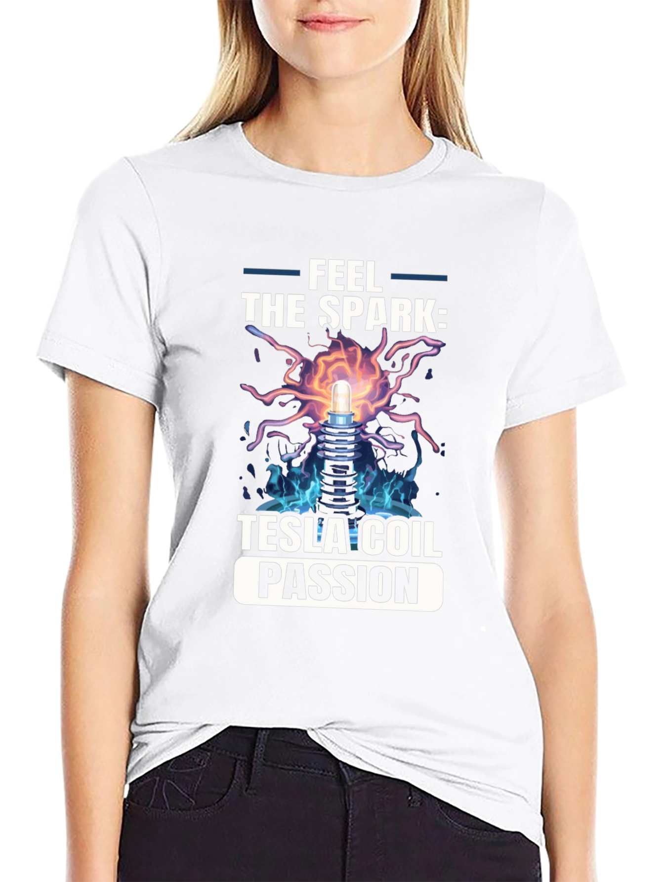 Feel the Spark: Tesla Coil Passion T-Shirt