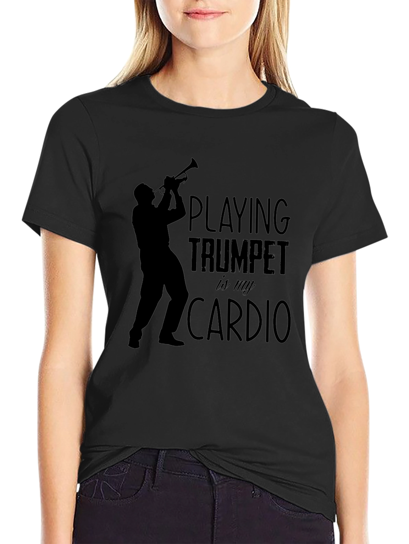 Trumpet Cardio Graphic Tee - Musician T-Shirt