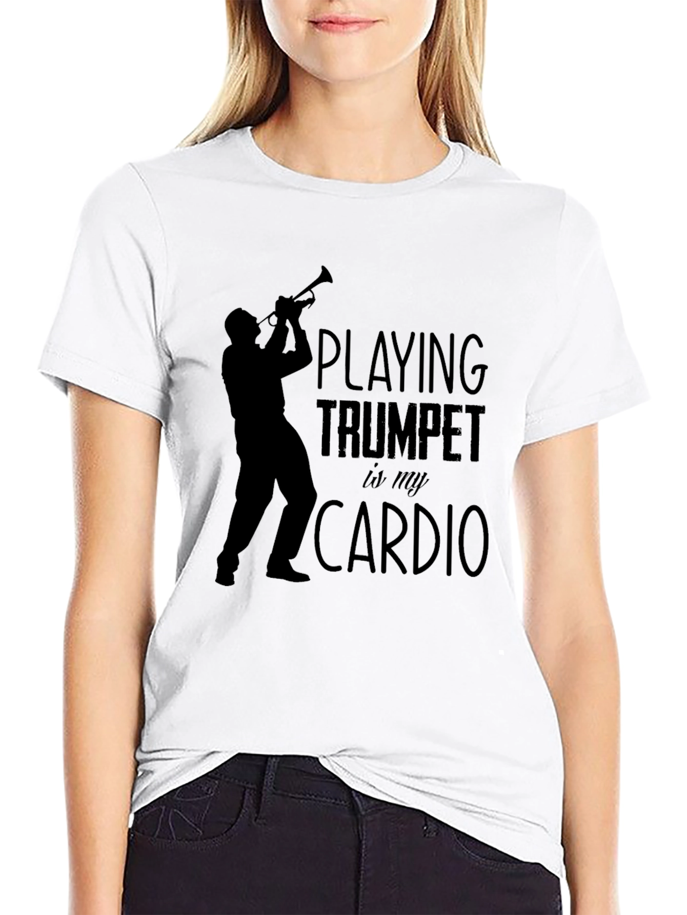 Trumpet Cardio Graphic Tee - Musician T-Shirt
