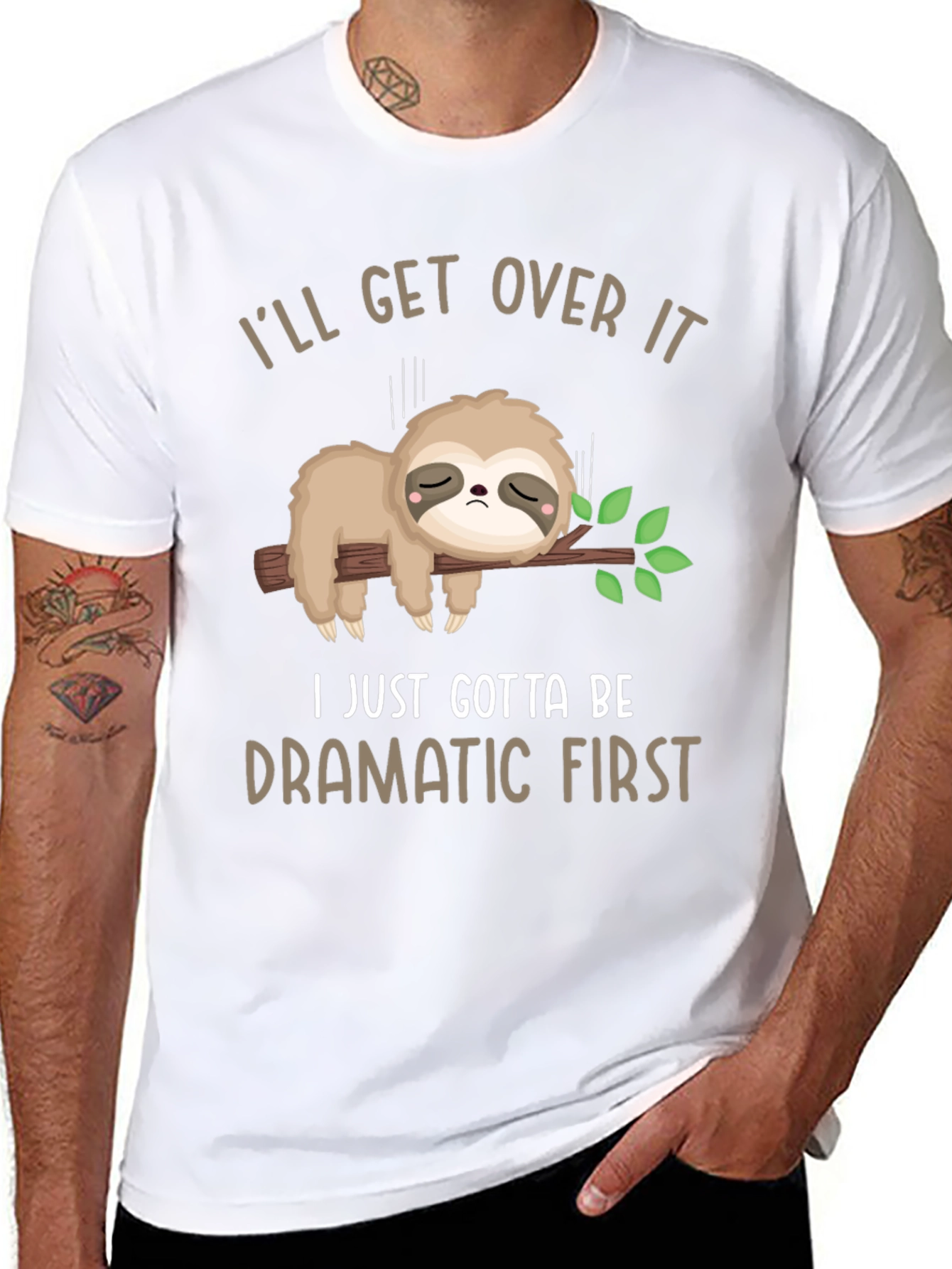Funny Sloth Dramatic First T-Shirt