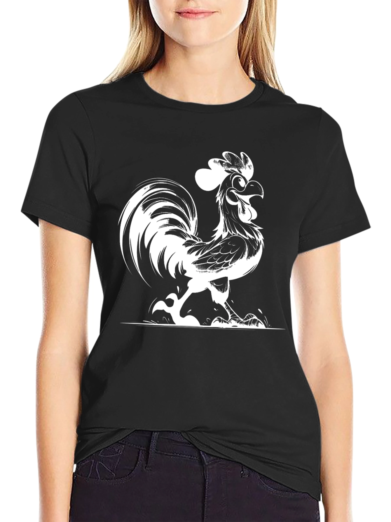 Funky Rooster Graphic T-Shirt