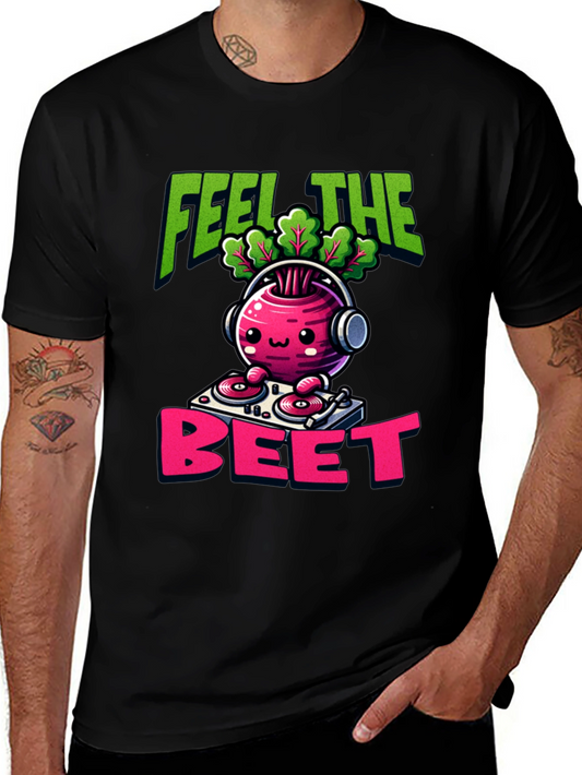 Feel the Beet DJ Cartoon T-Shirt