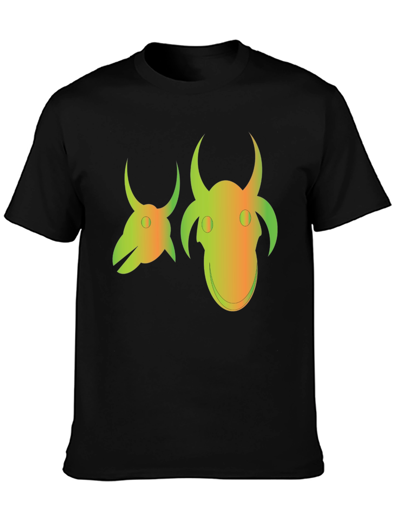 Unique Graphic Tee - Two Headed Creature Design