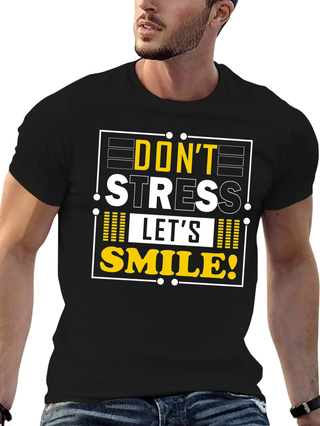 Dont Stress Lets Smile Graphic T-Shirt