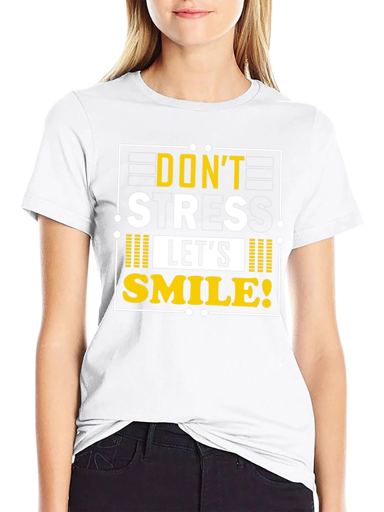Dont Stress Lets Smile Graphic T-Shirt