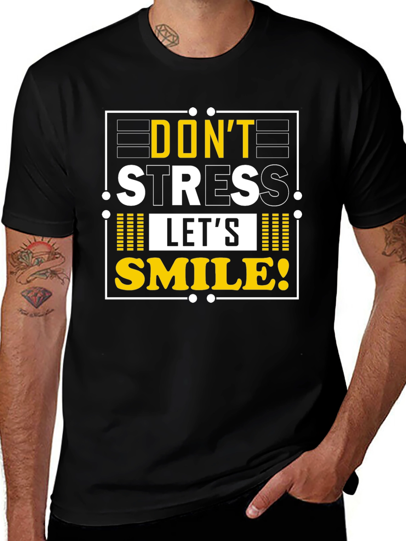 Dont Stress Lets Smile Graphic T-Shirt