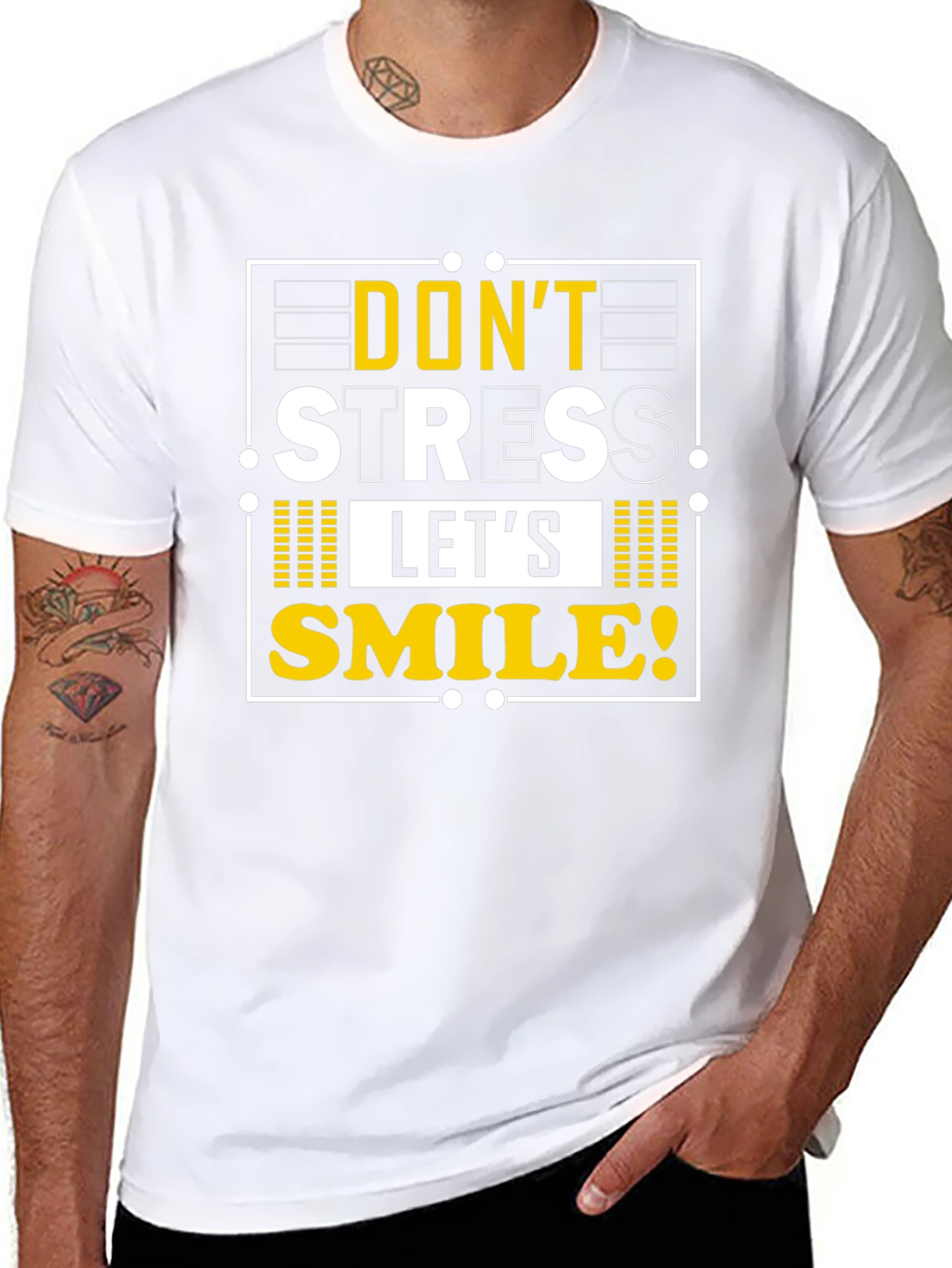 Dont Stress Lets Smile Graphic T-Shirt