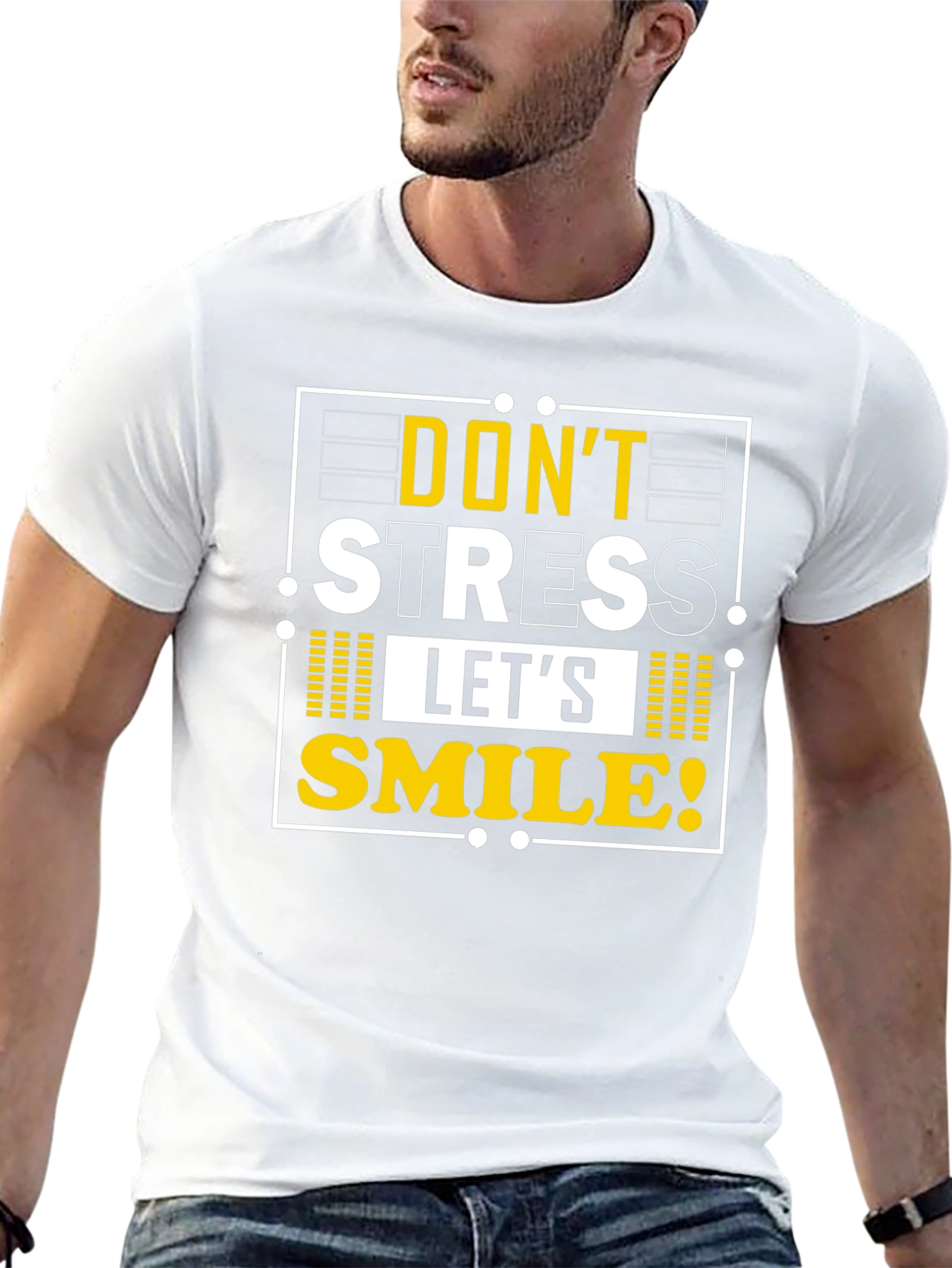 Dont Stress Lets Smile Graphic T-Shirt