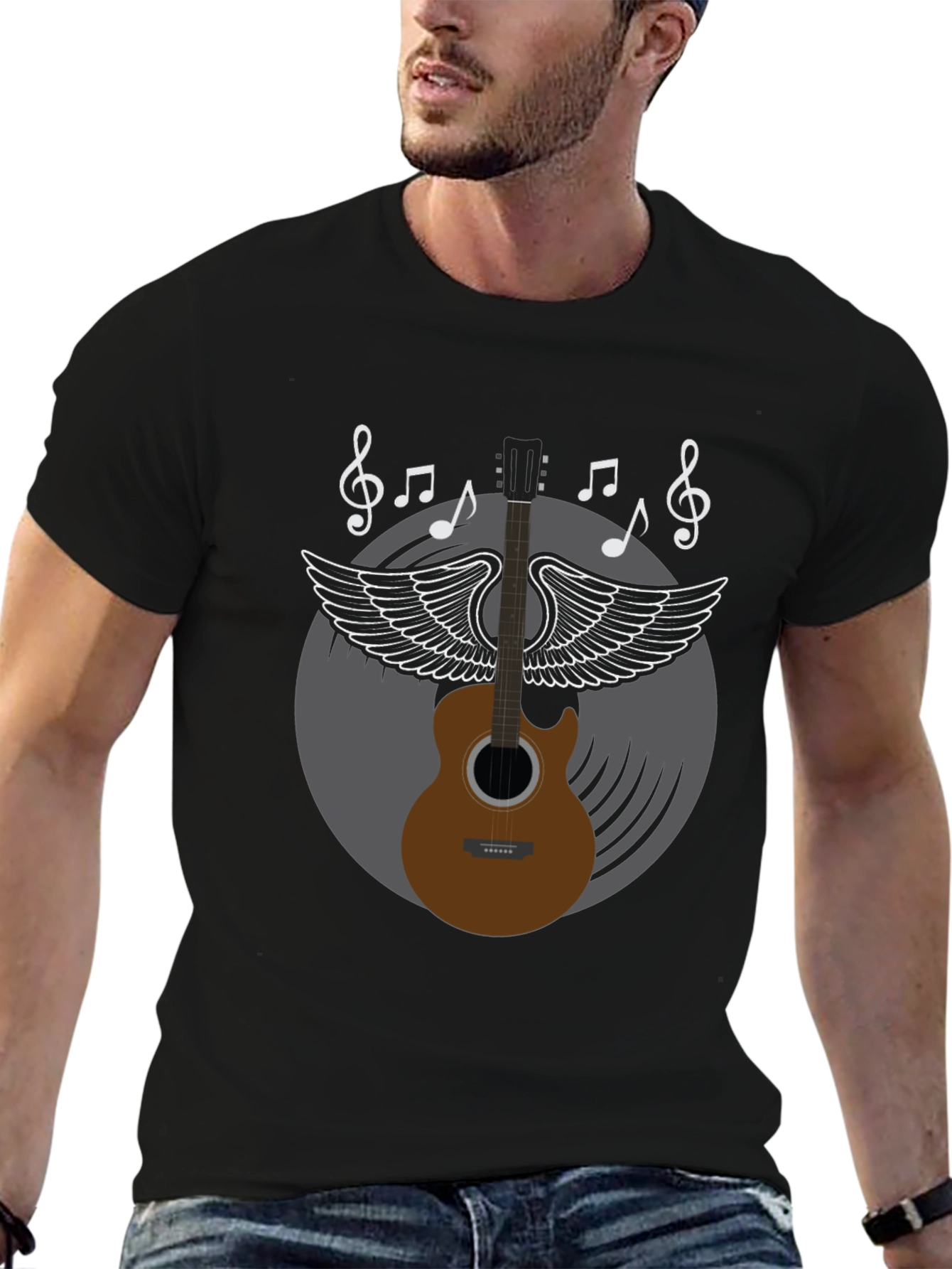 Winged Guitar Music Tee