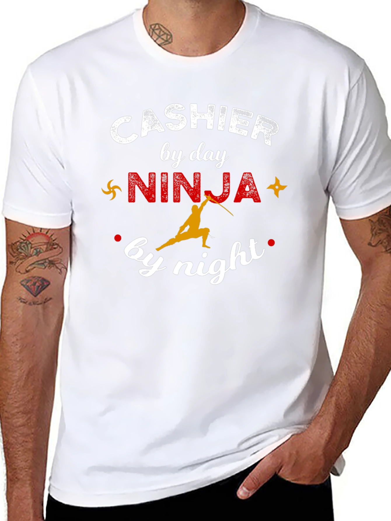 Cashier by Day Ninja by Night Graphic T-Shirt