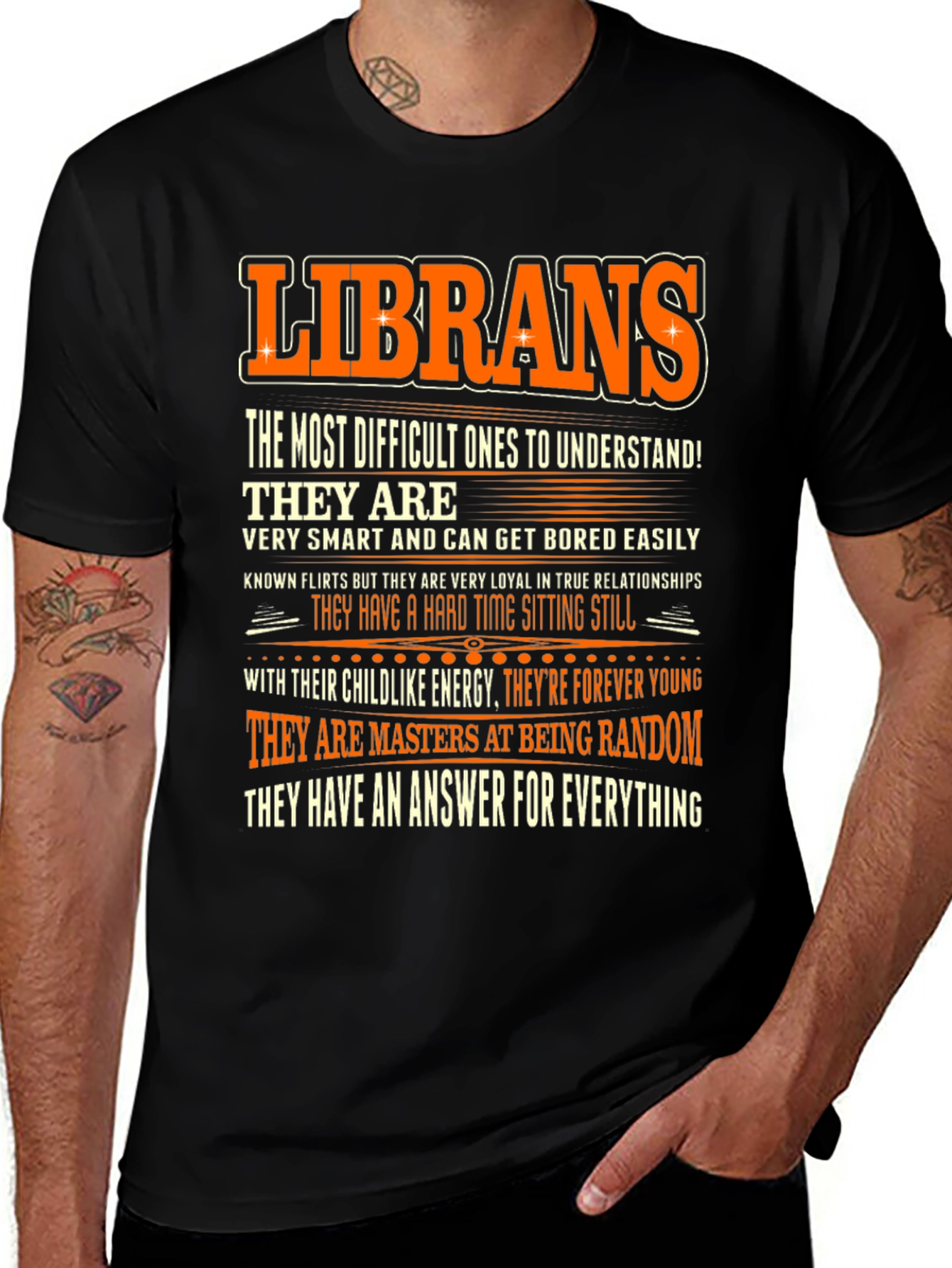 Librans T-Shirt: Difficult to Understand Smart & Random