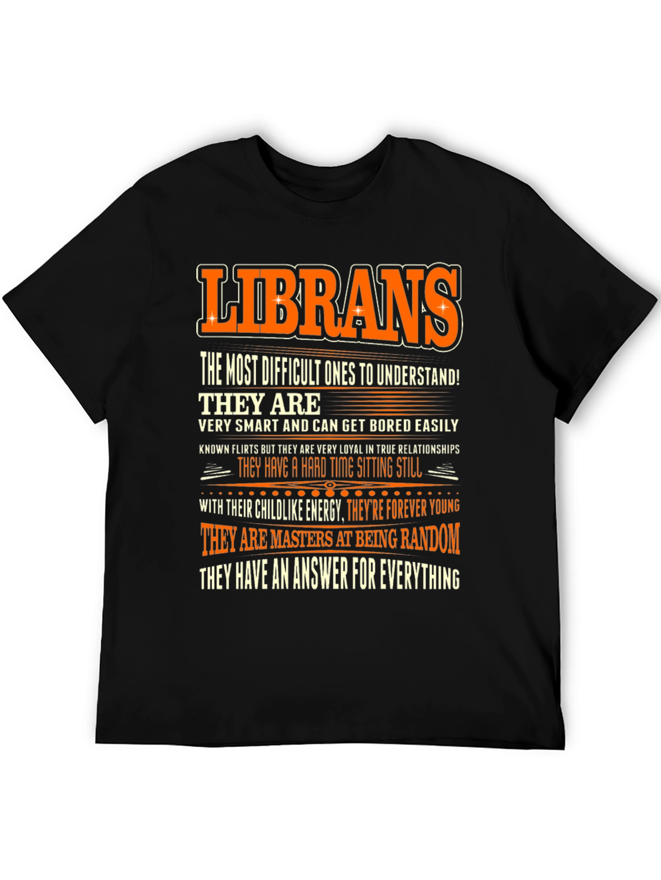 Librans T-Shirt: Difficult to Understand Smart & Random