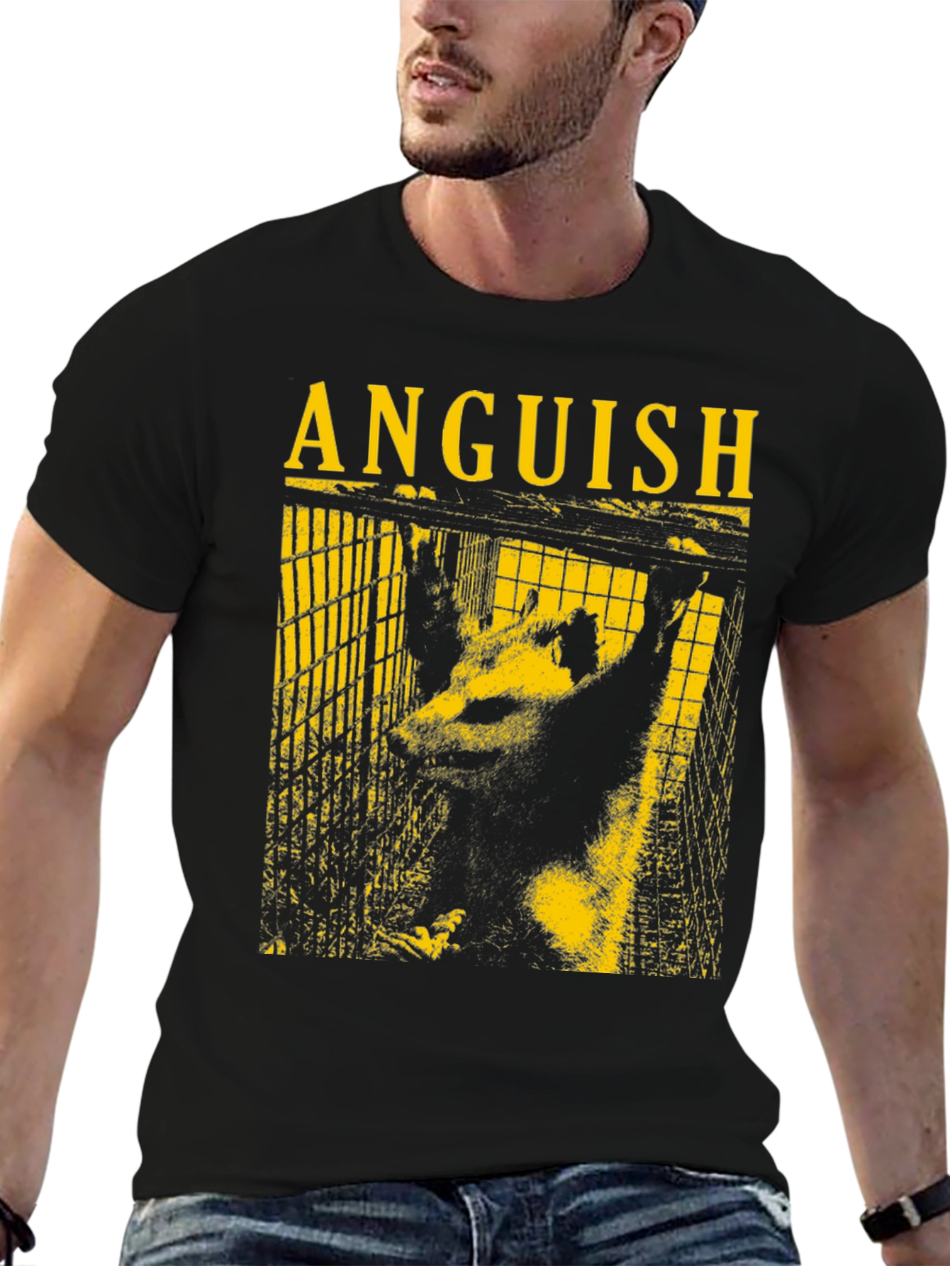 Anguish Graphic Tee - Mens Black T-Shirt