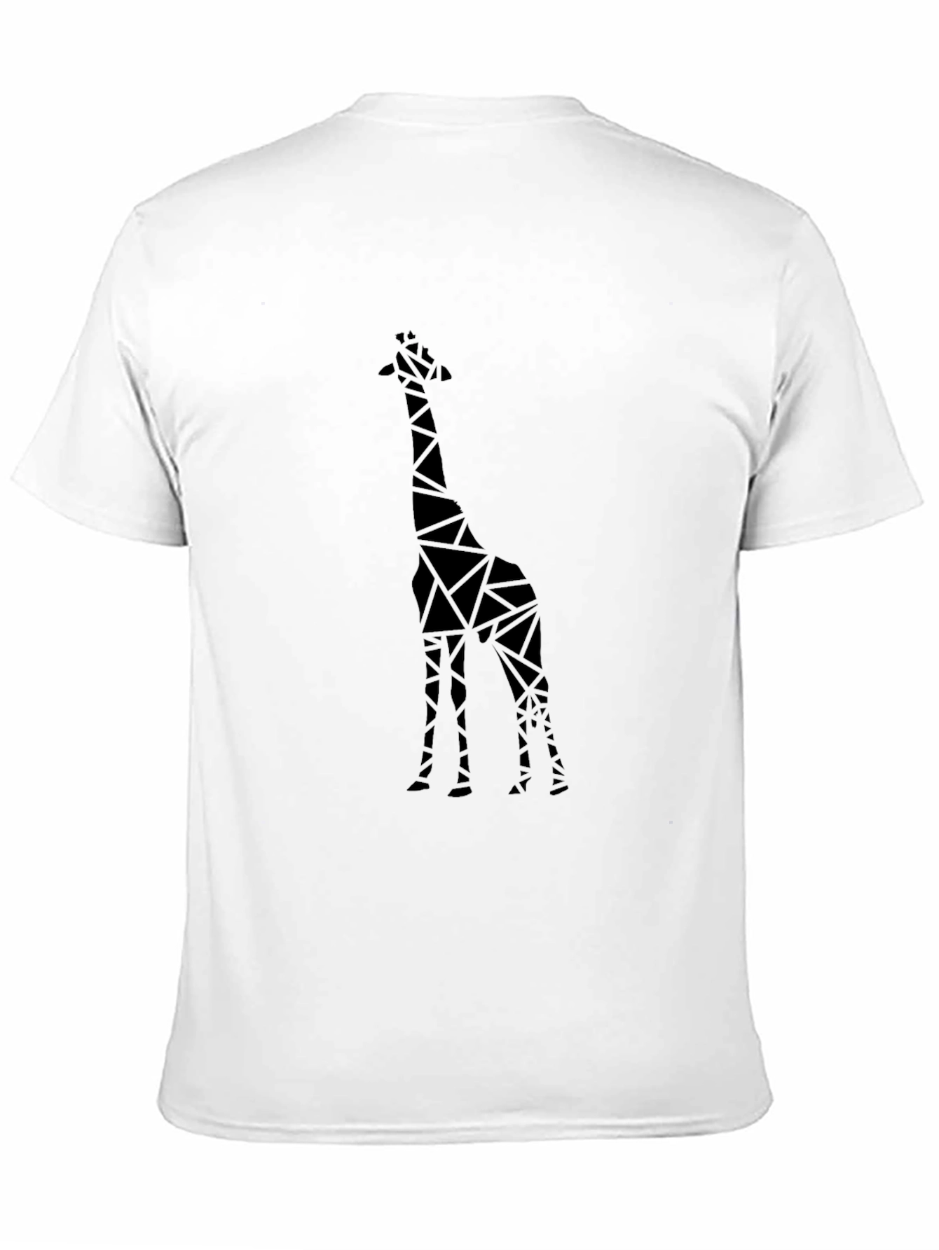 Geometric Giraffe Print T-Shirt - Modern Mens Tee