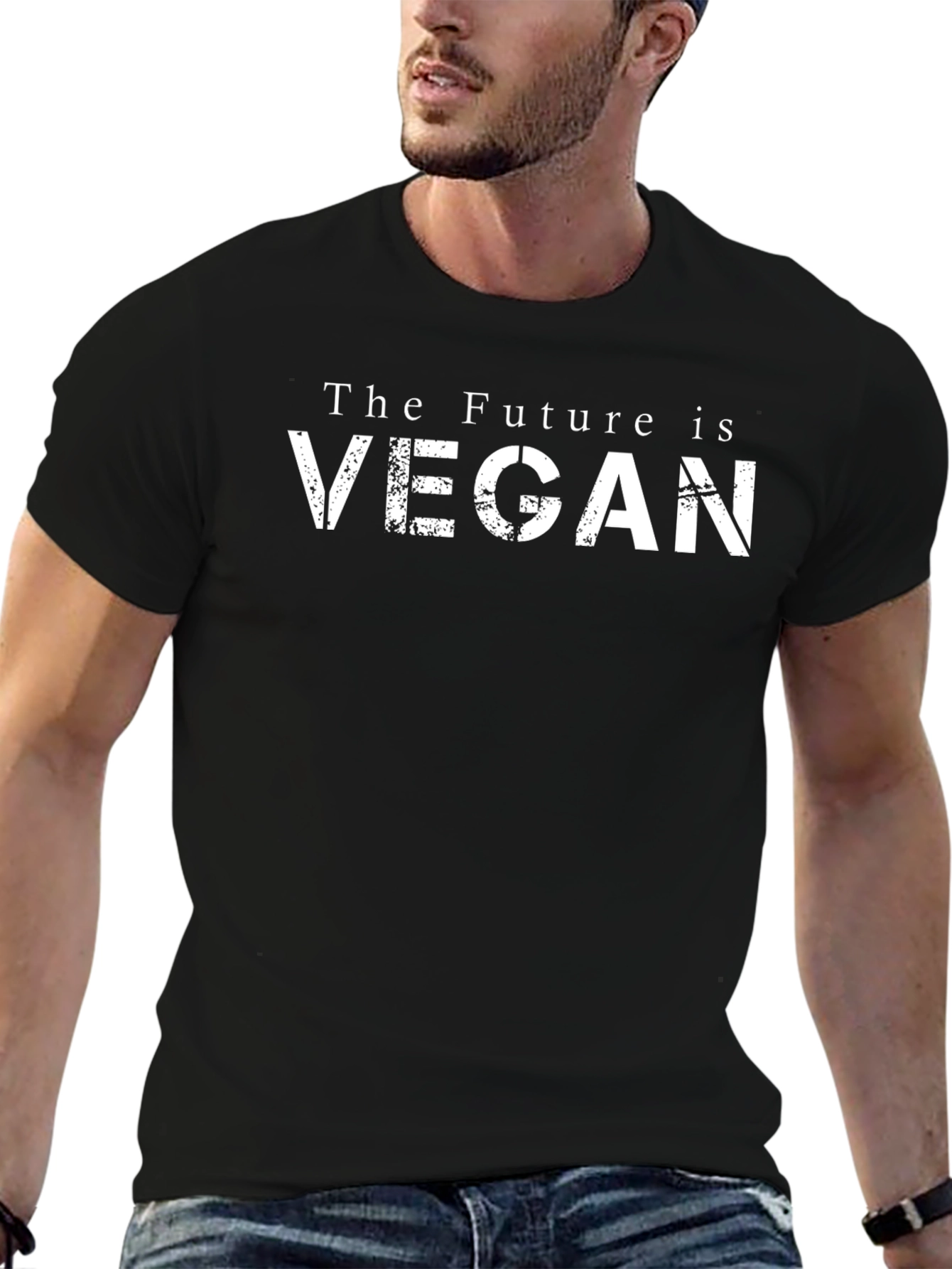 The Future is Vegan Black Graphic Tee