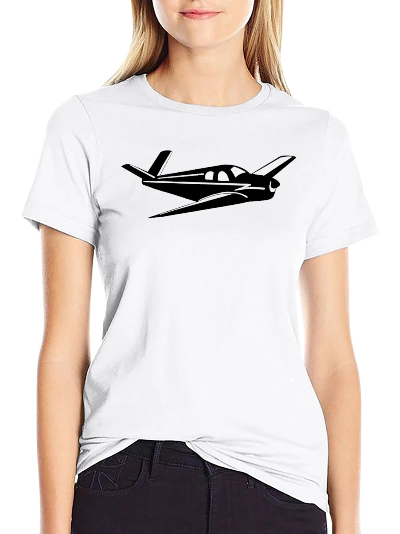 Pilots Aviation T-Shirt - Airplane Silhouette Design