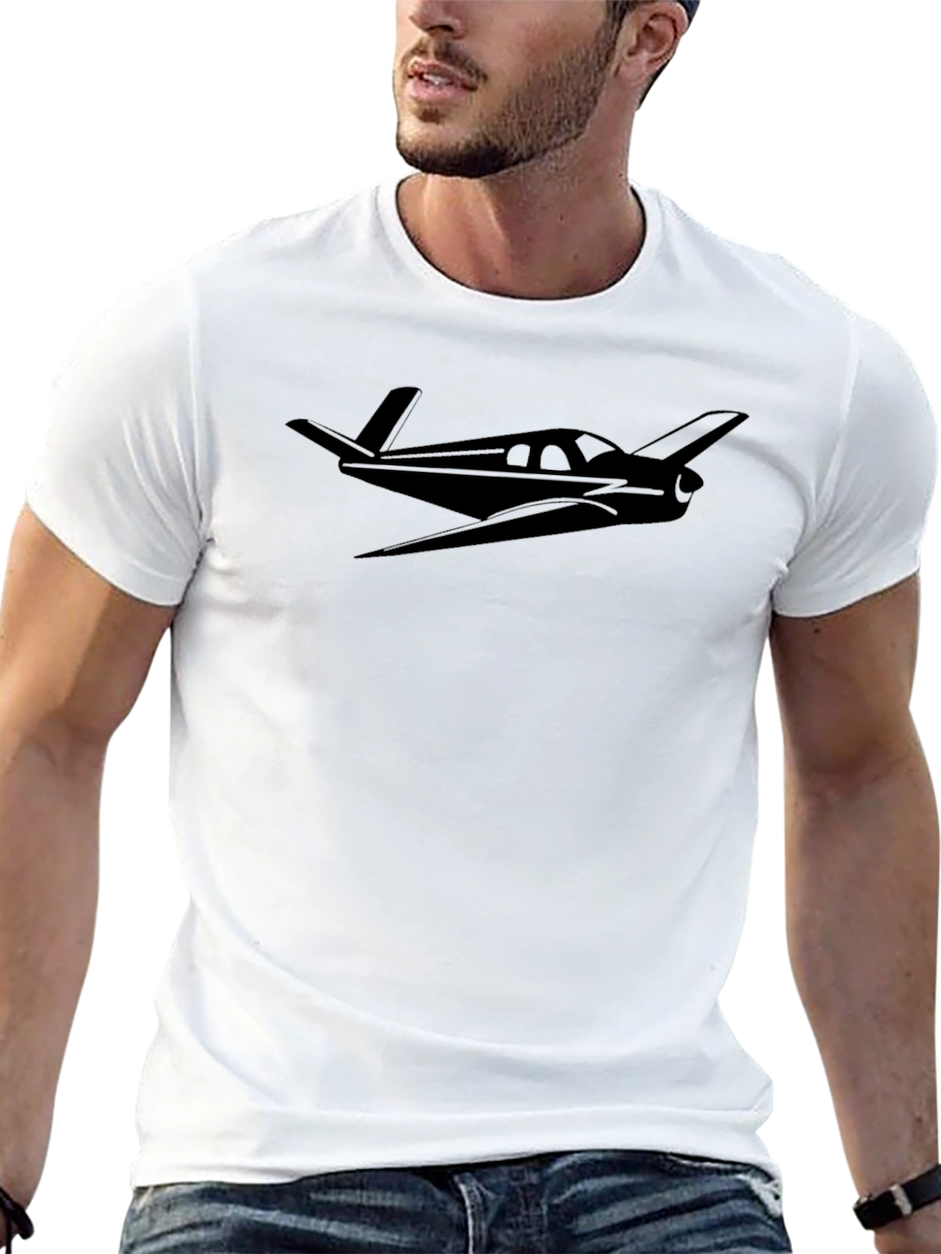 Pilots Aviation T-Shirt - Airplane Silhouette Design