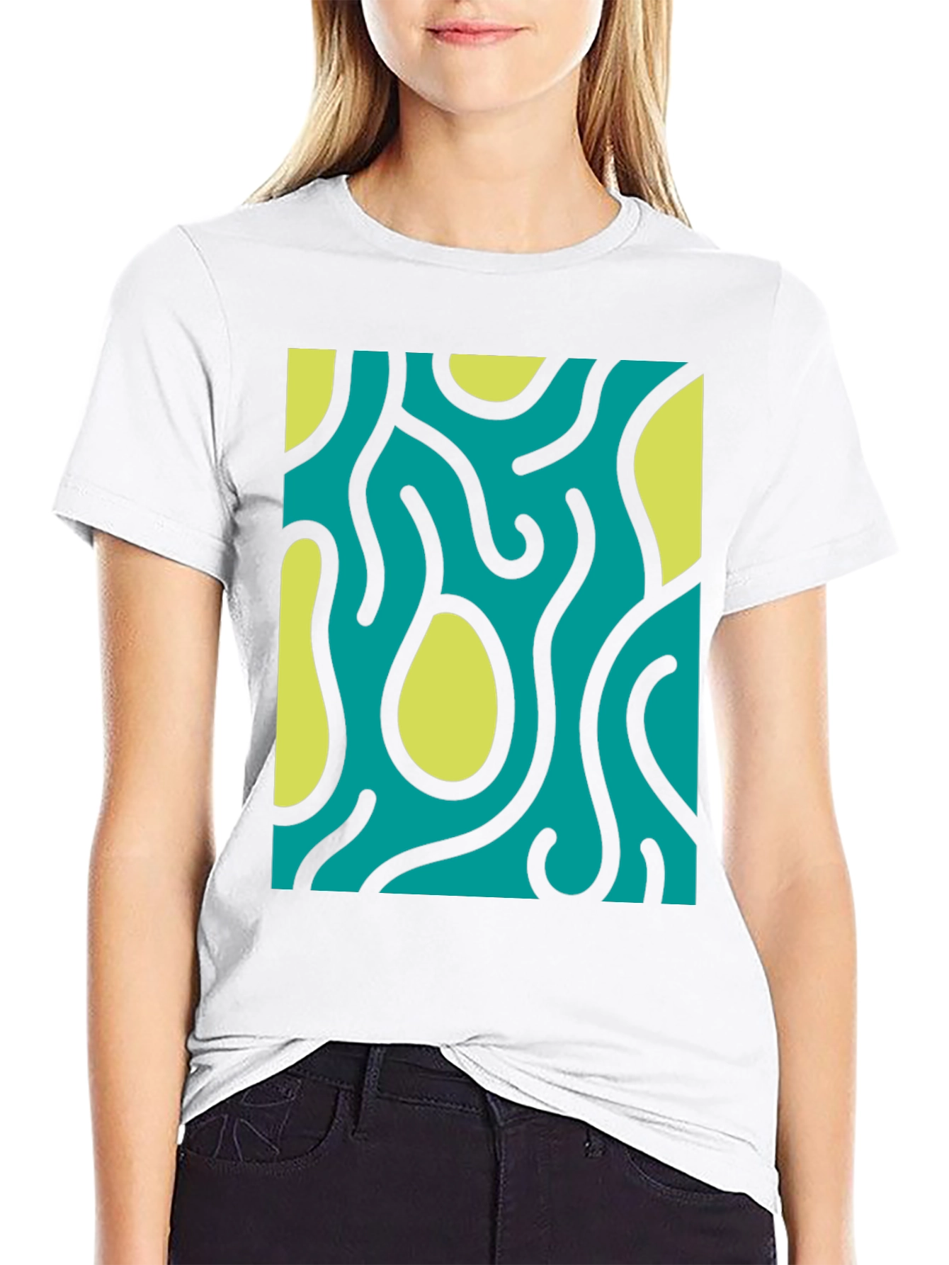 Abstract Pattern Graphic T-Shirt - Stylish Casual Wear