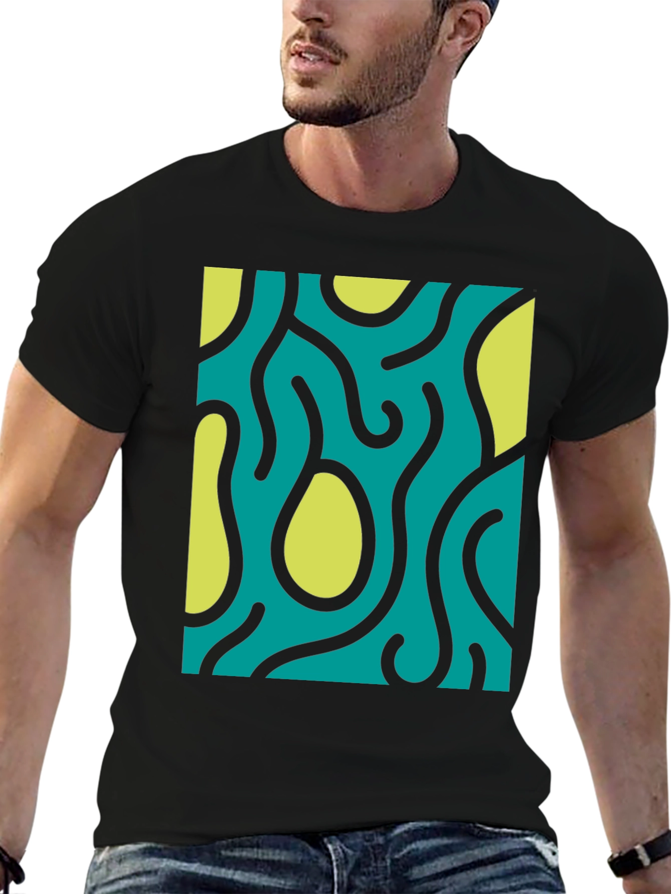 Abstract Pattern Graphic T-Shirt - Stylish Casual Wear