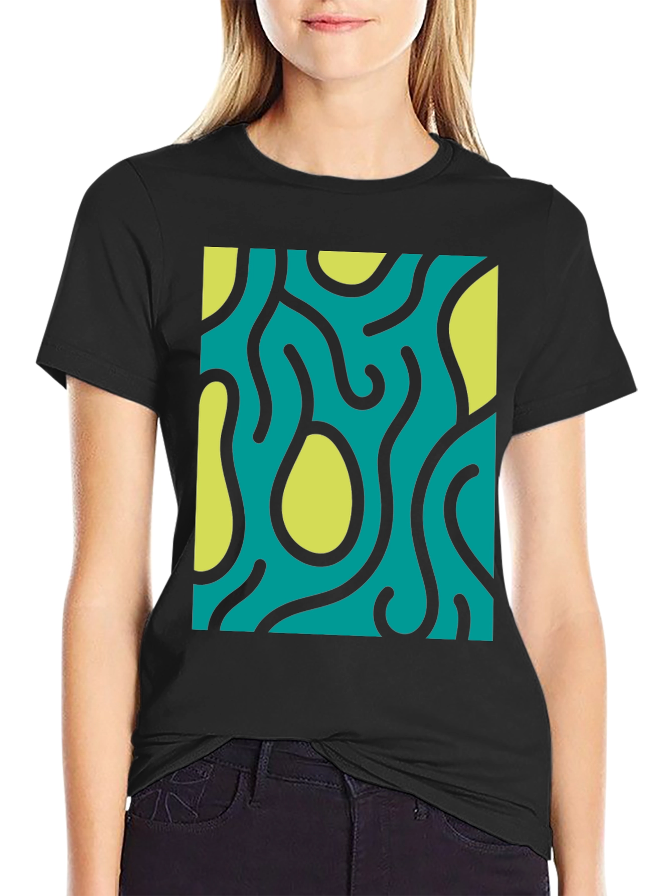 Abstract Pattern Graphic T-Shirt - Stylish Casual Wear