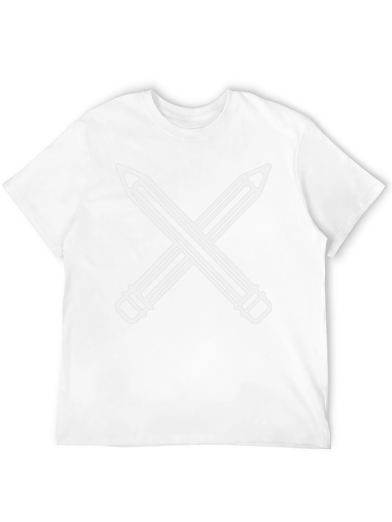 Crossed Pencils Graphic Black T-Shirt