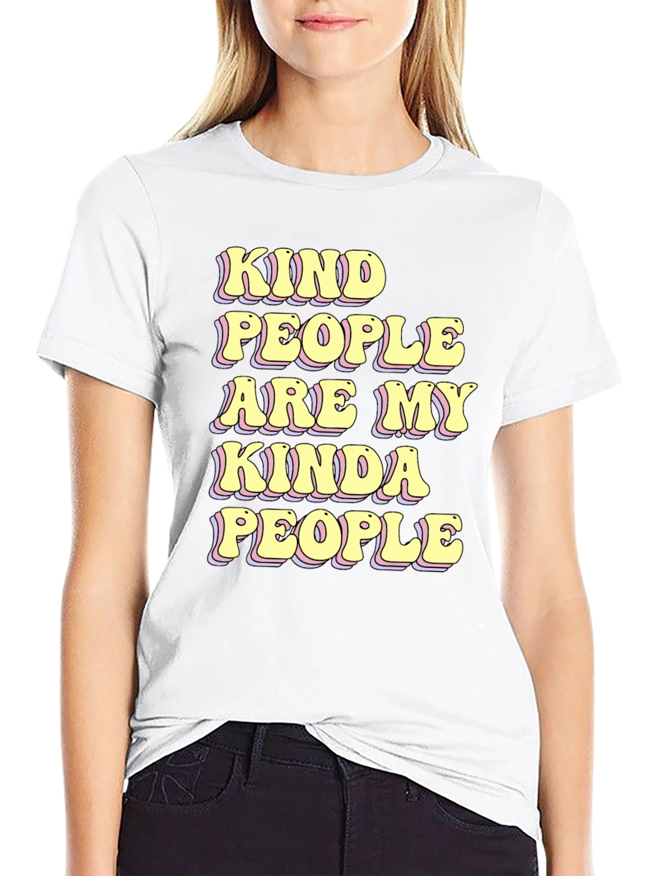 Kind People Graphic Tee - Retro Design