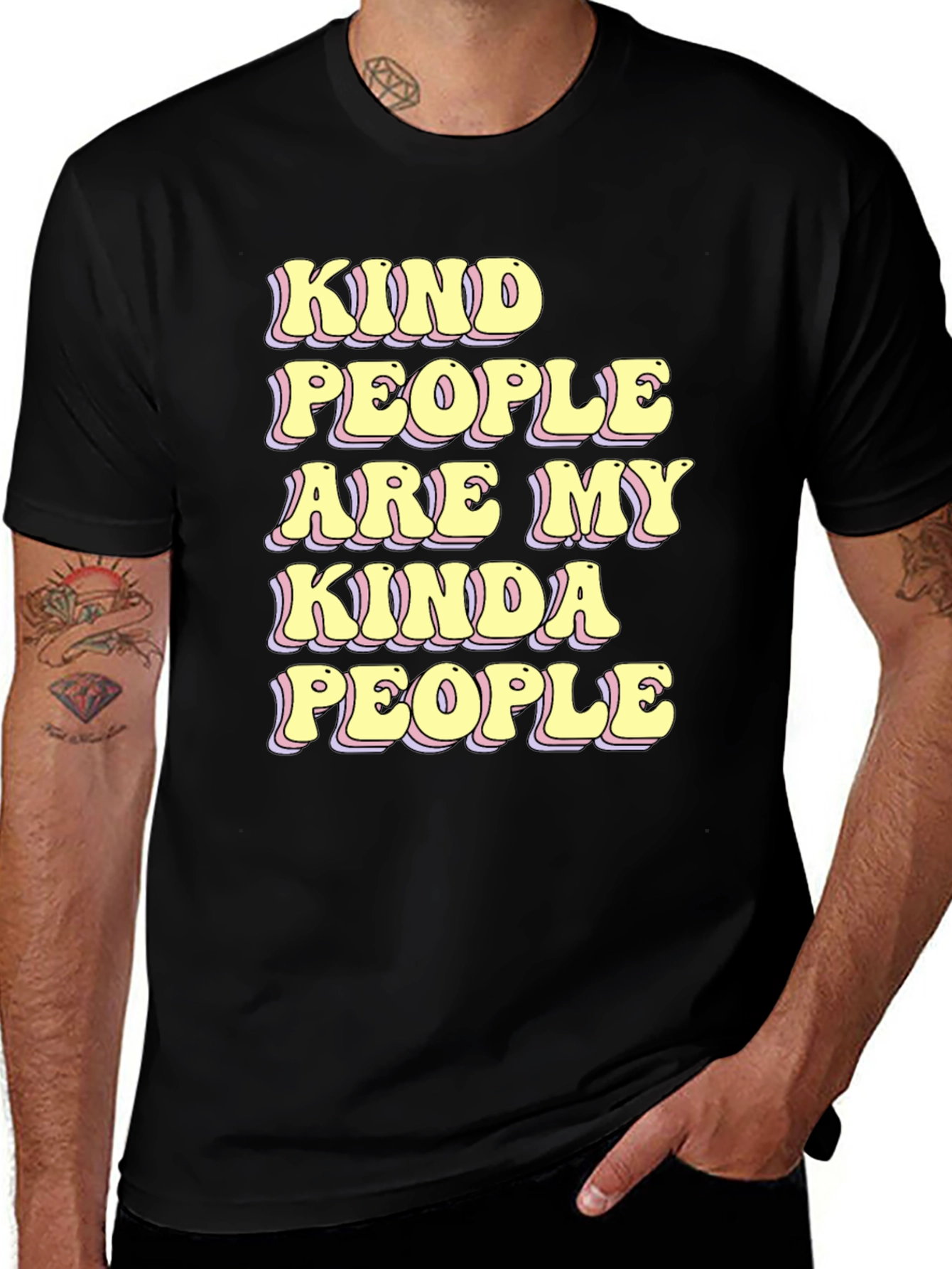 Kind People Graphic Tee - Retro Design