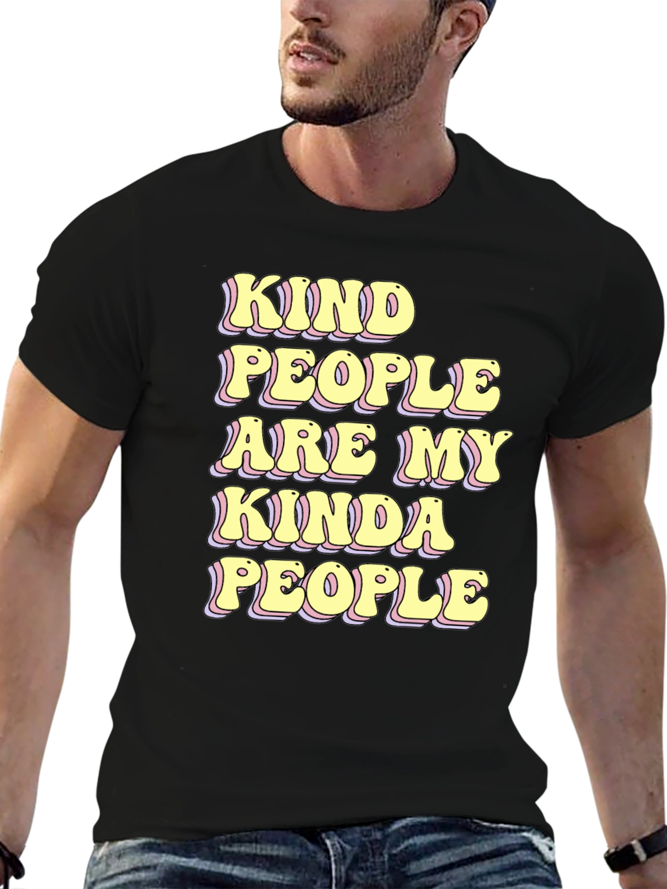 Kind People Graphic Tee - Retro Design