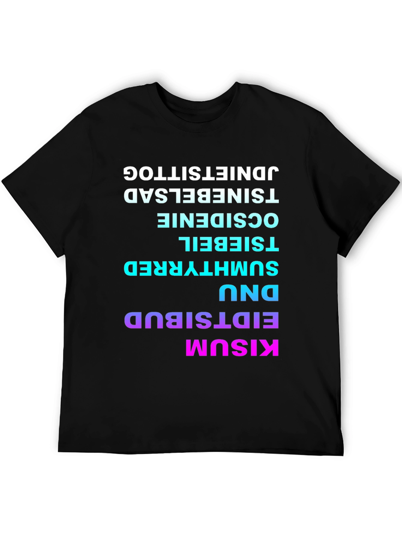 Funny KISUM Upside Down Word T-Shirt